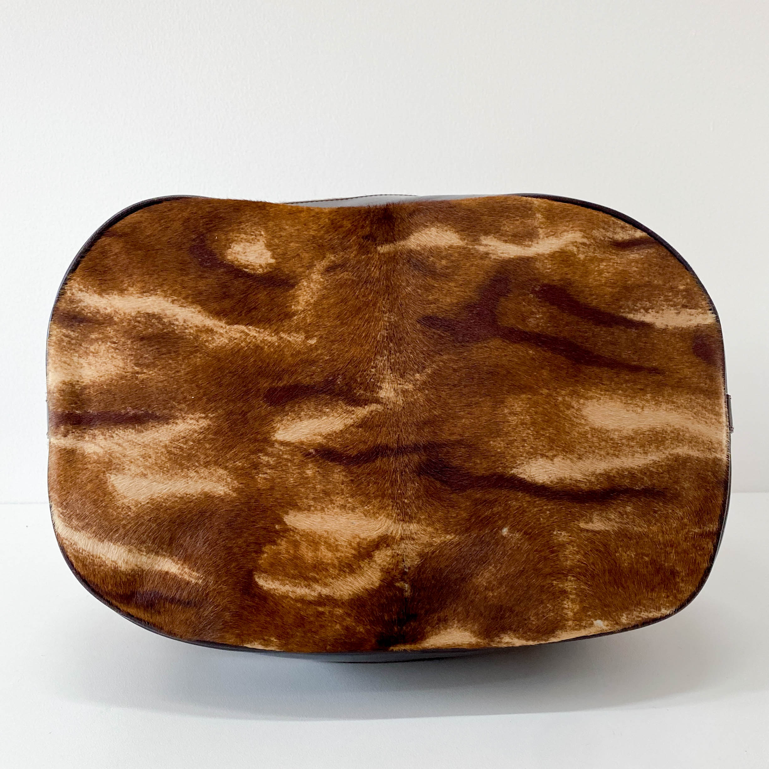 Brown Pony Hair Bowling Bag