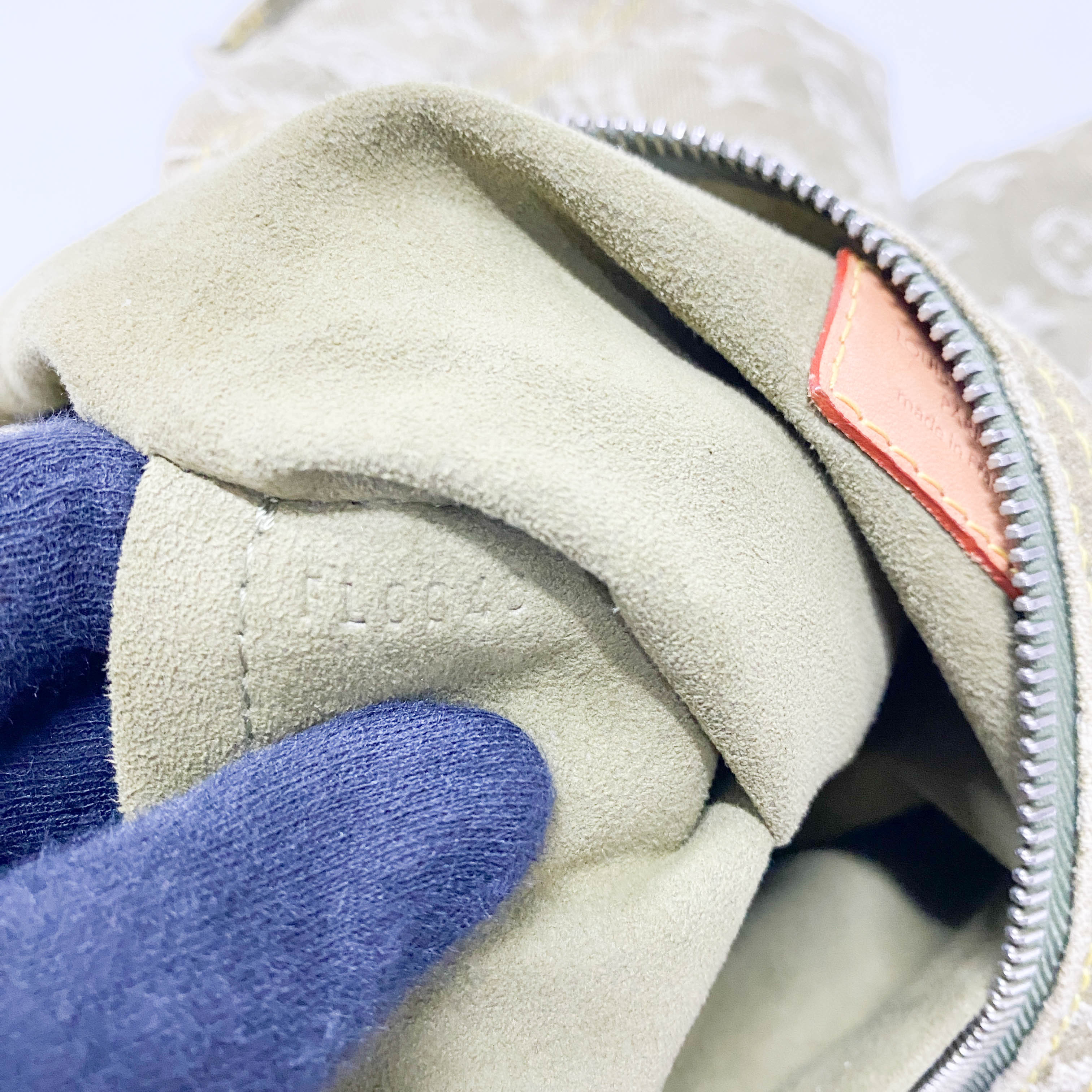 Baggy Khaki Denim Monogram GM Shoulder Bag