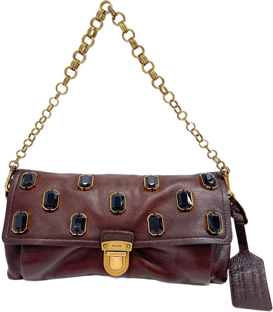 Pietre Brown Leather Shoulder Bag