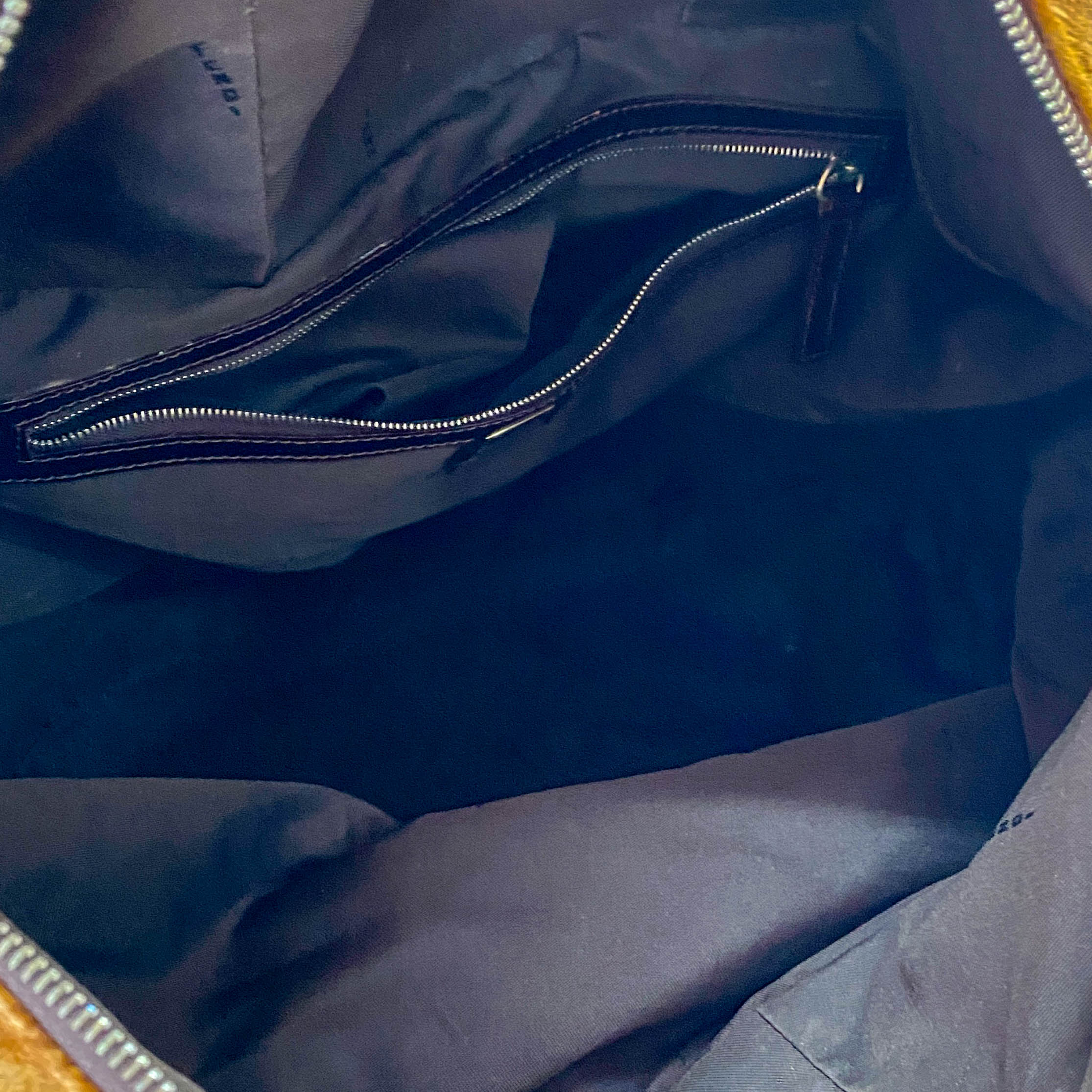 Brown Pony Hair Bowling Bag