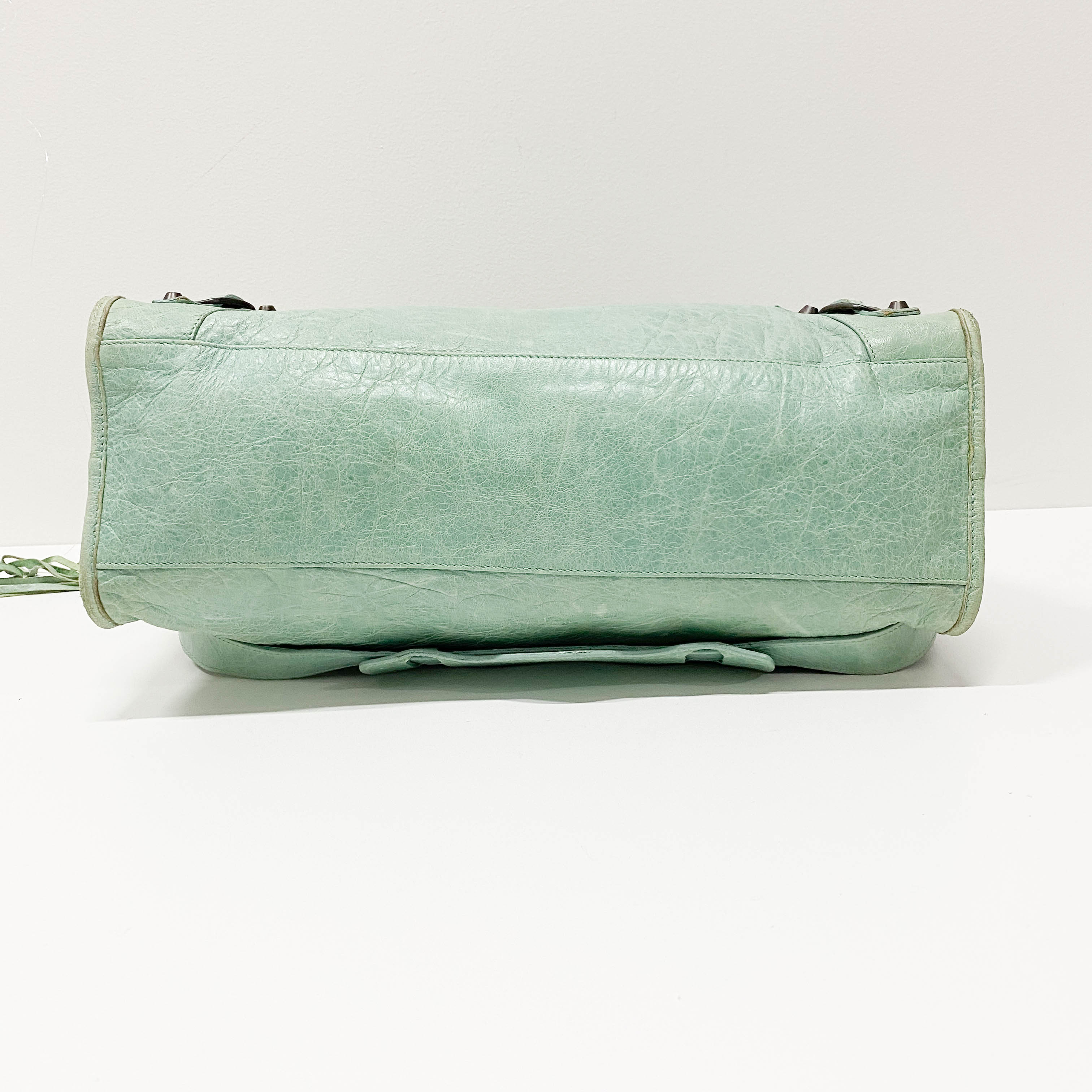The City Green Lambskin Two Way Bag