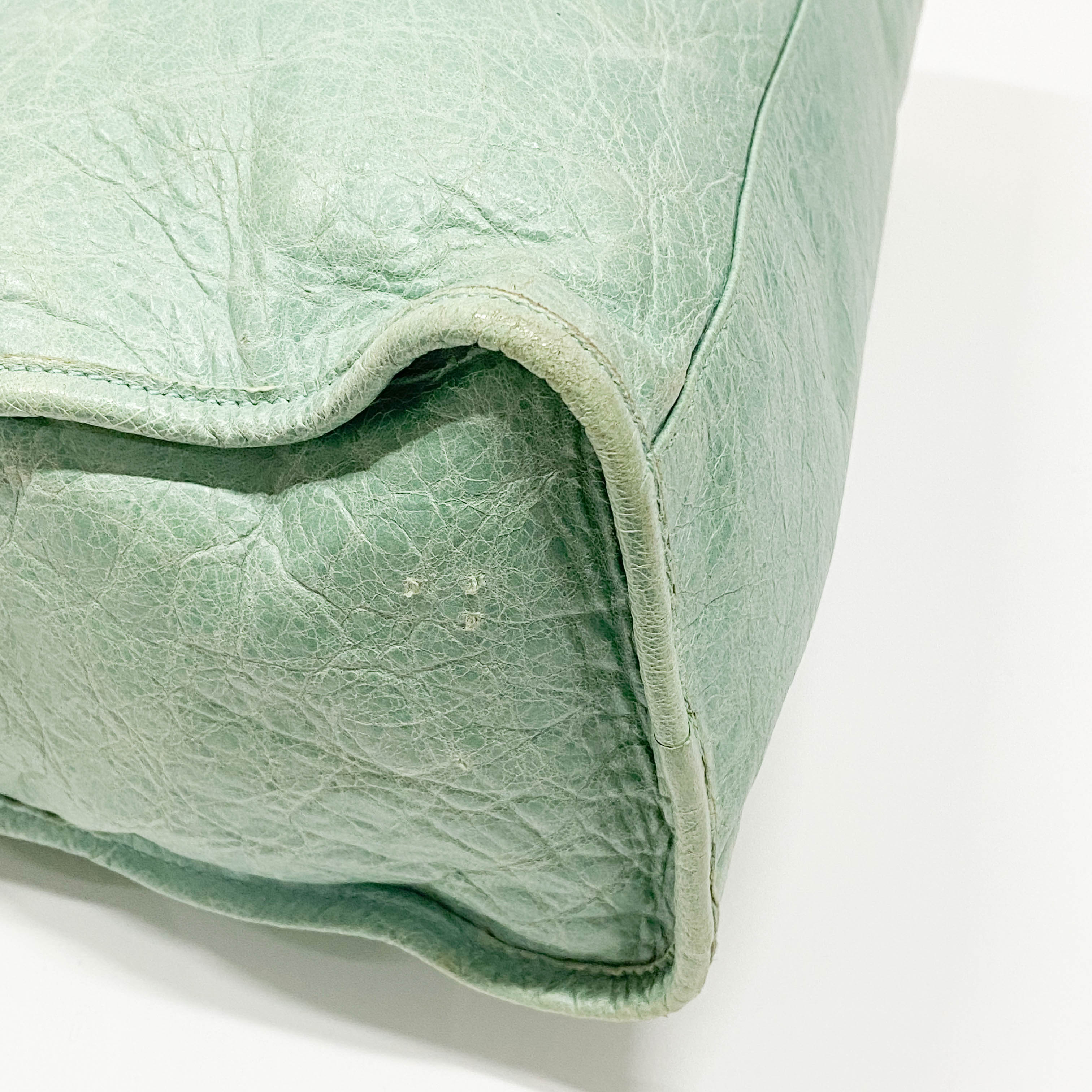 The City Green Lambskin Two Way Bag