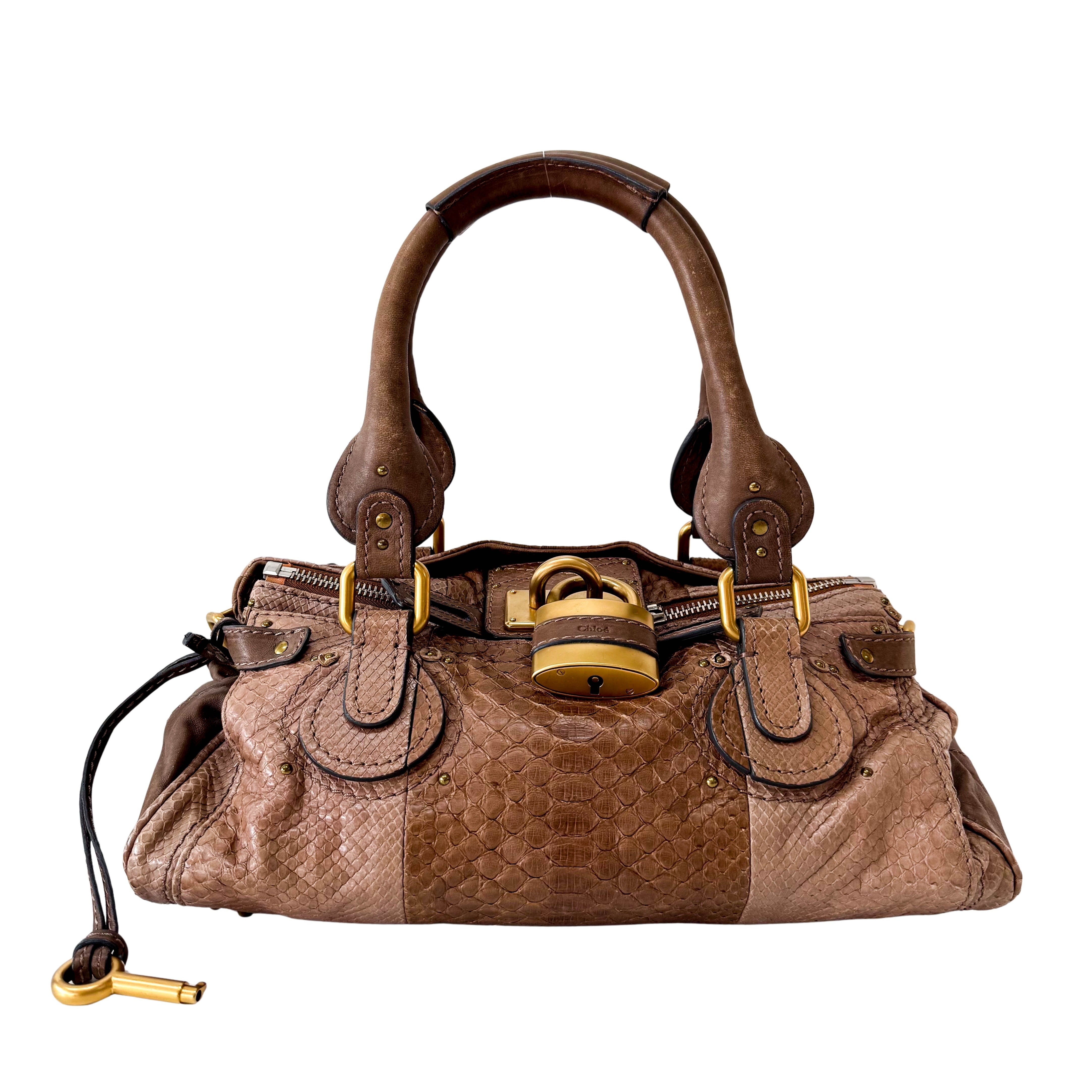 Rare Paddington Brown Leather Shoulder Bag