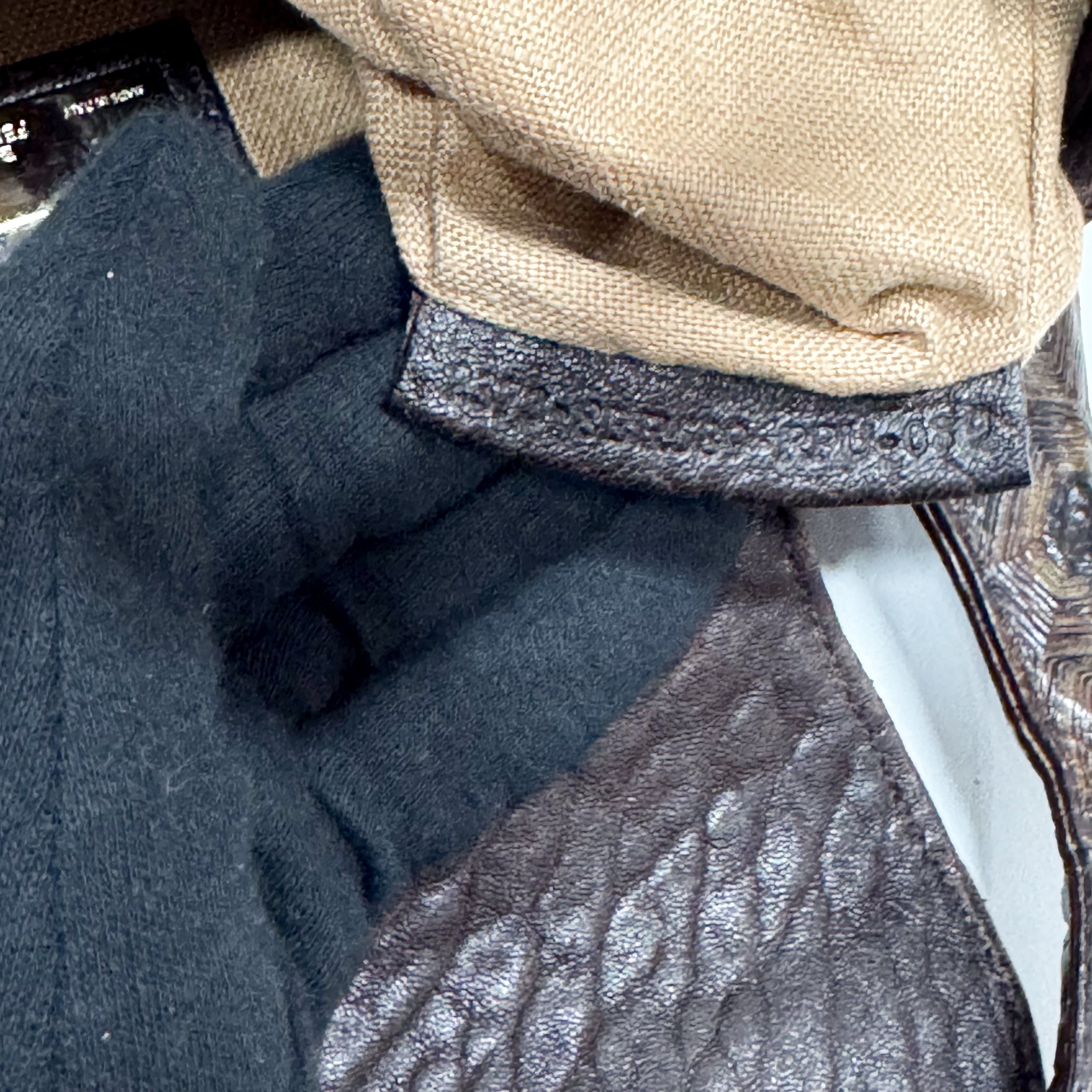 Zucca Brown Canvas & Leather Shoulder Bag