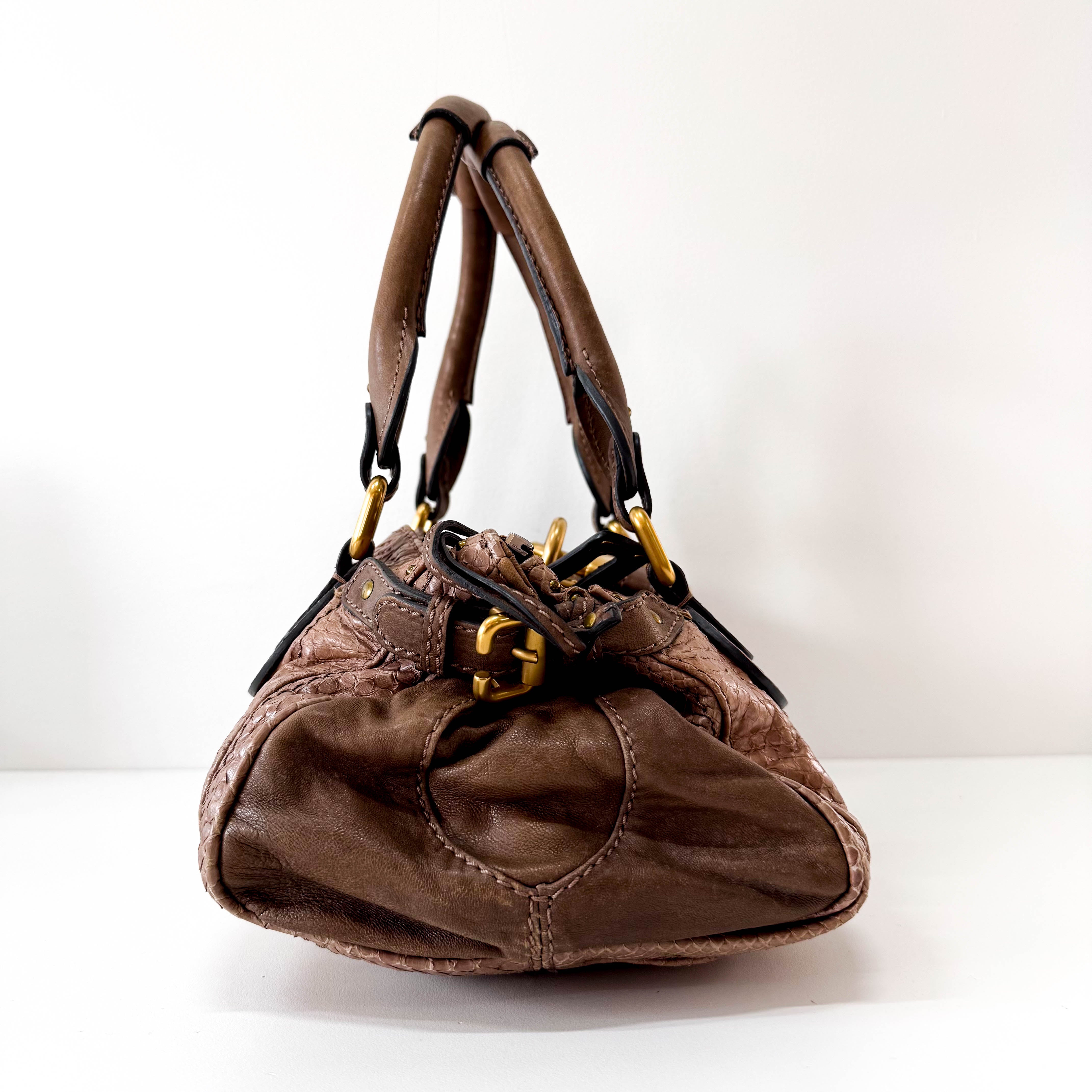 Rare Paddington Brown Leather Shoulder Bag