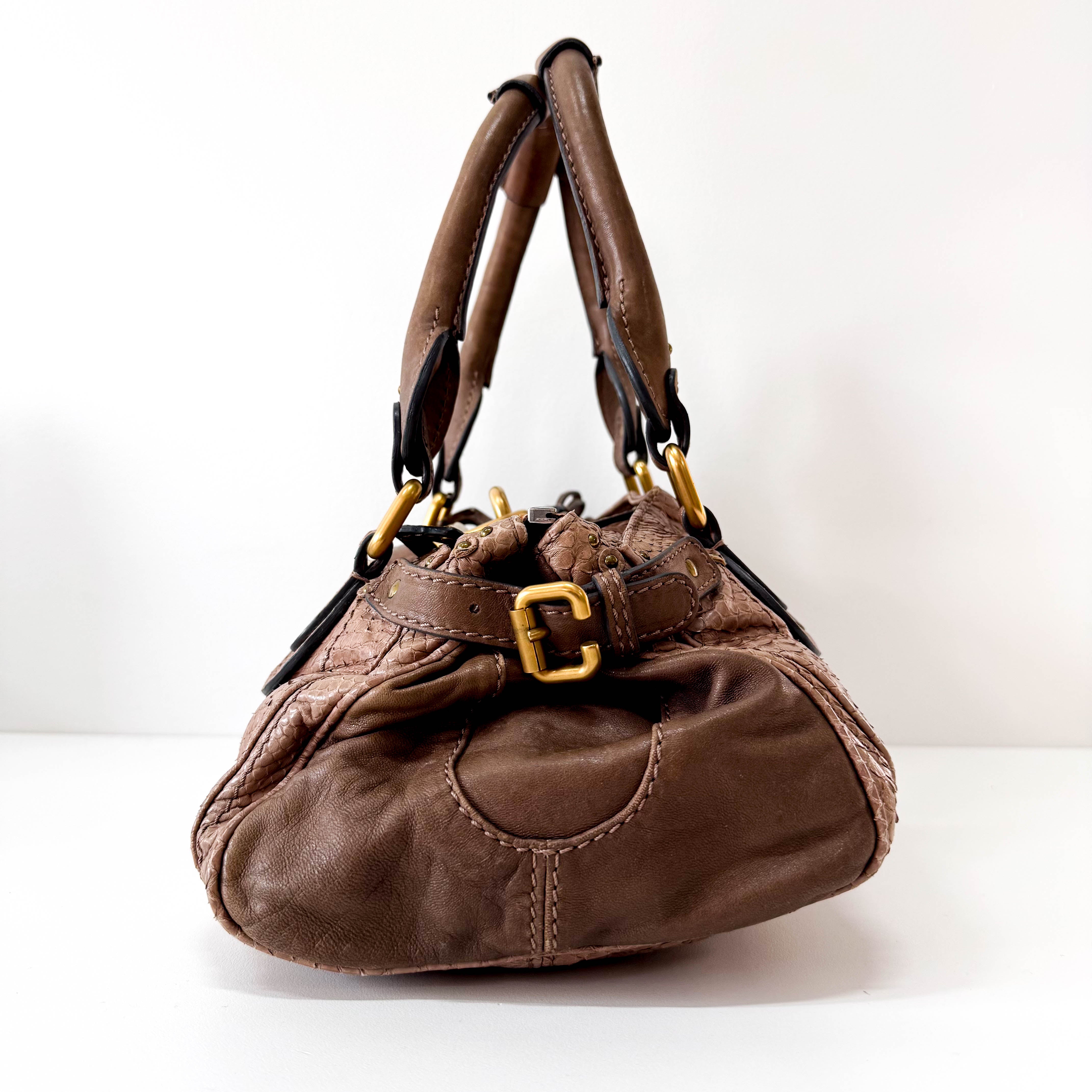 Rare Paddington Brown Leather Shoulder Bag