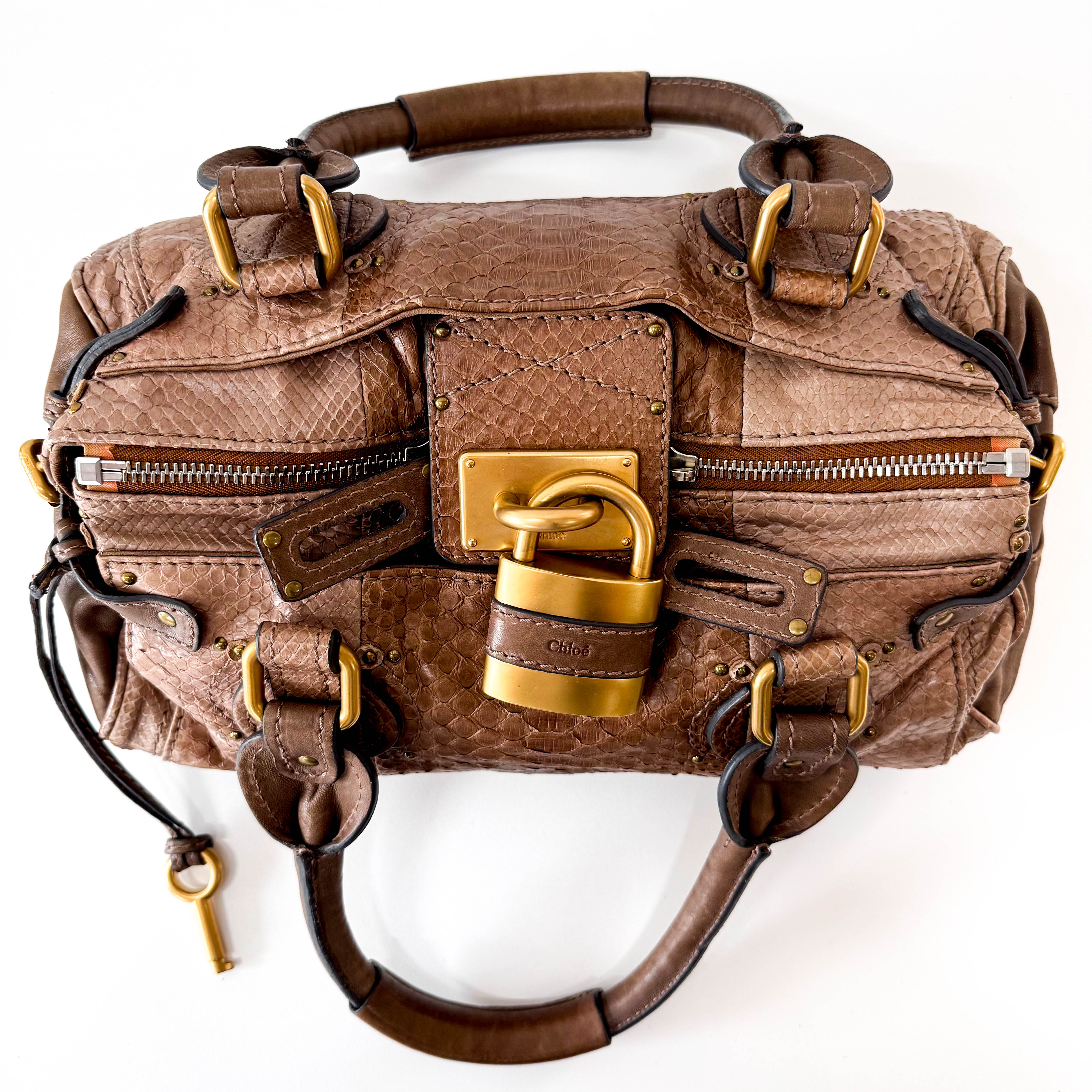 Rare Paddington Brown Leather Shoulder Bag