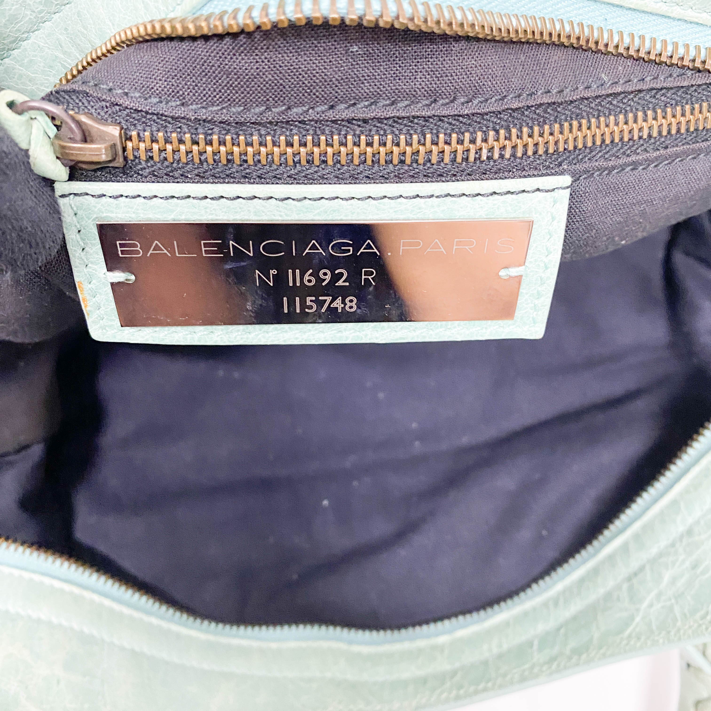 The City Green Lambskin Two Way Bag