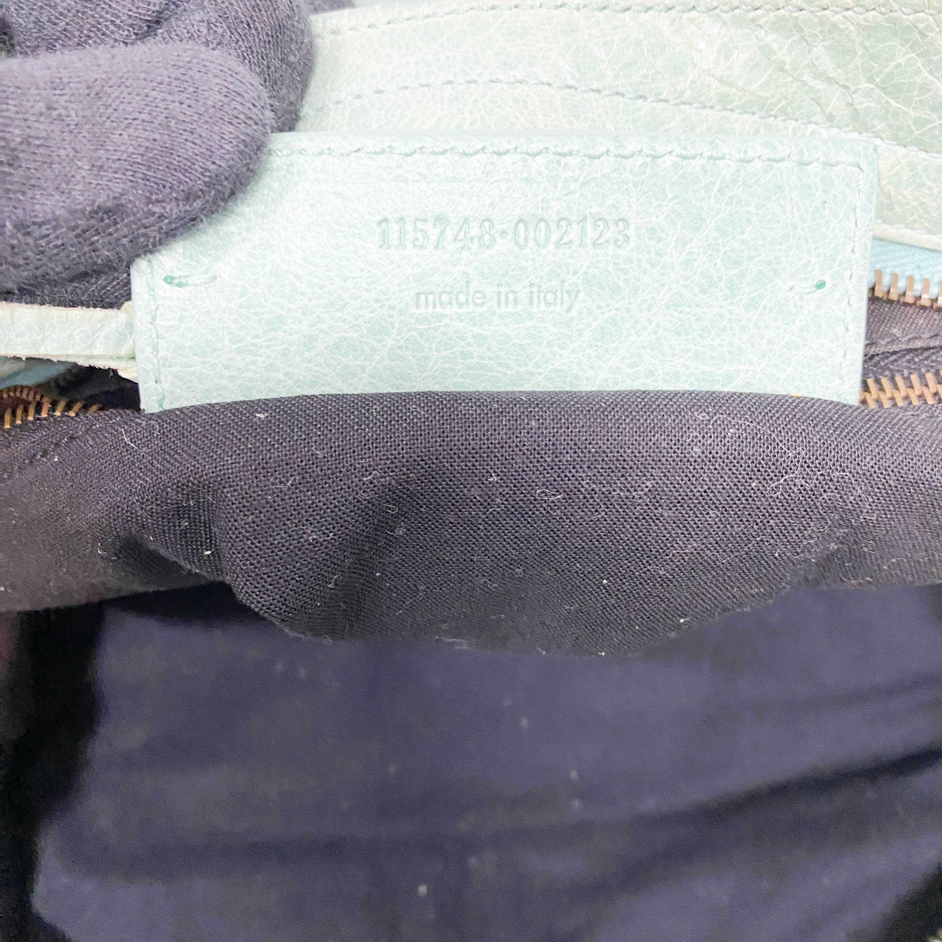 The City Green Lambskin Two Way Bag