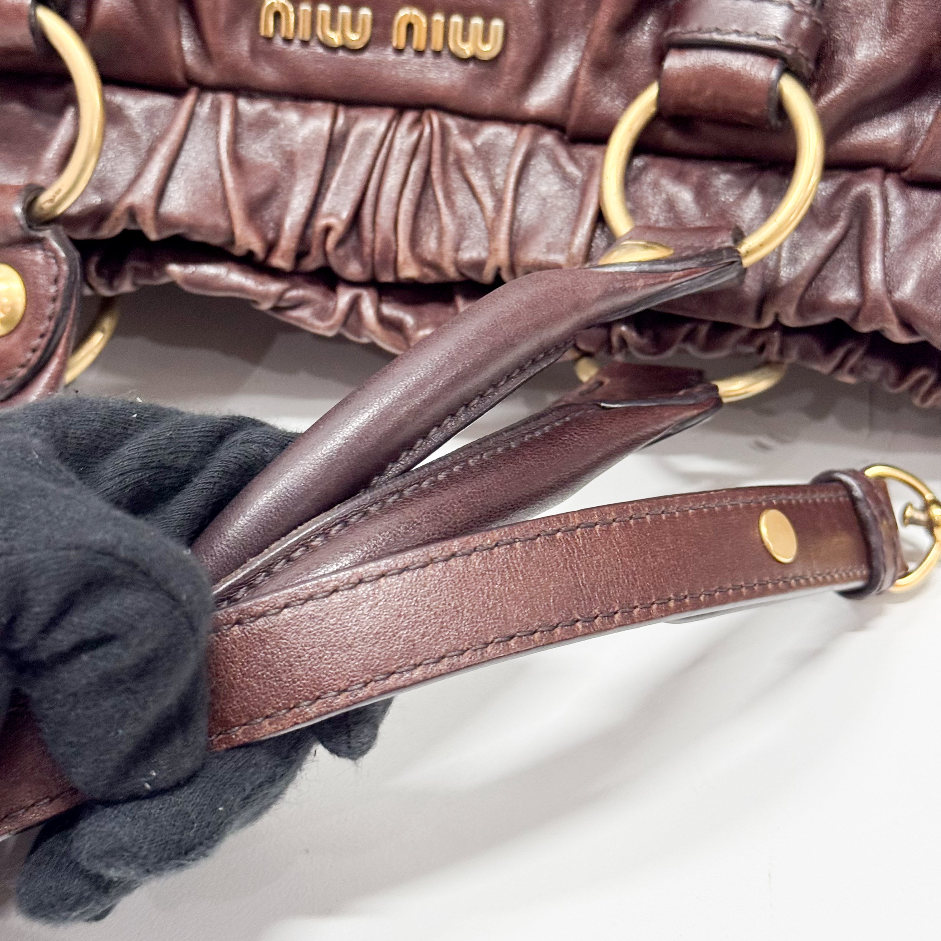 Vitello Brown LM Leather Handbag Shoulder Bag