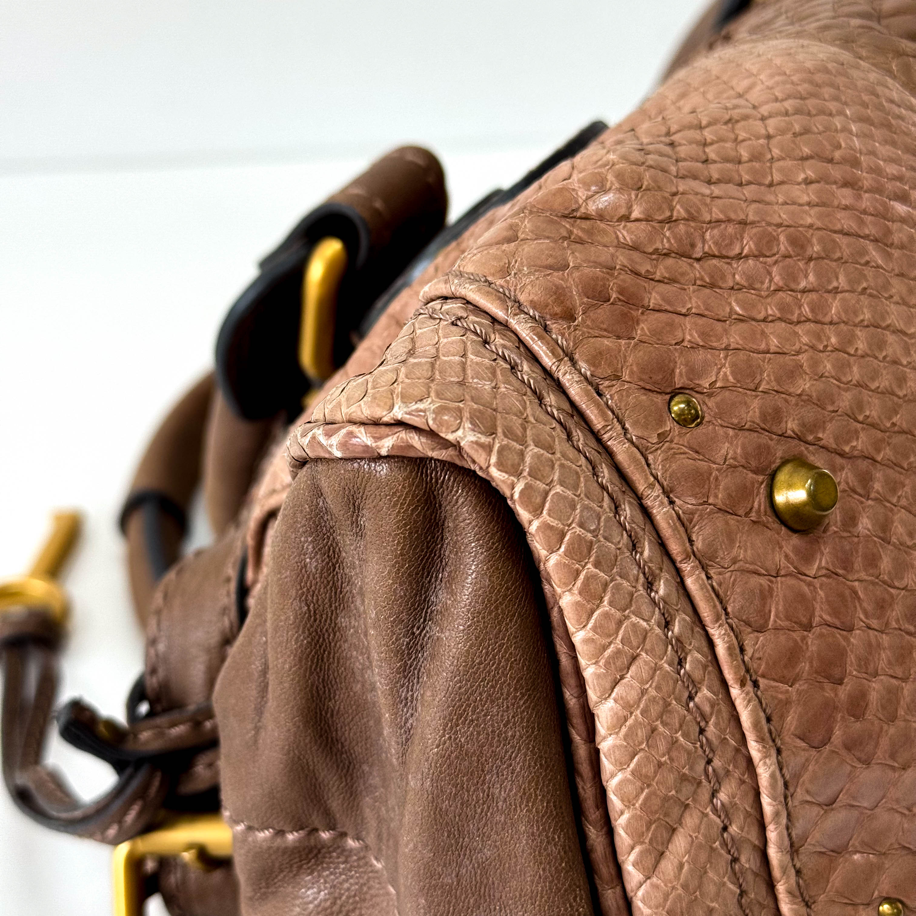 Rare Paddington Brown Leather Shoulder Bag