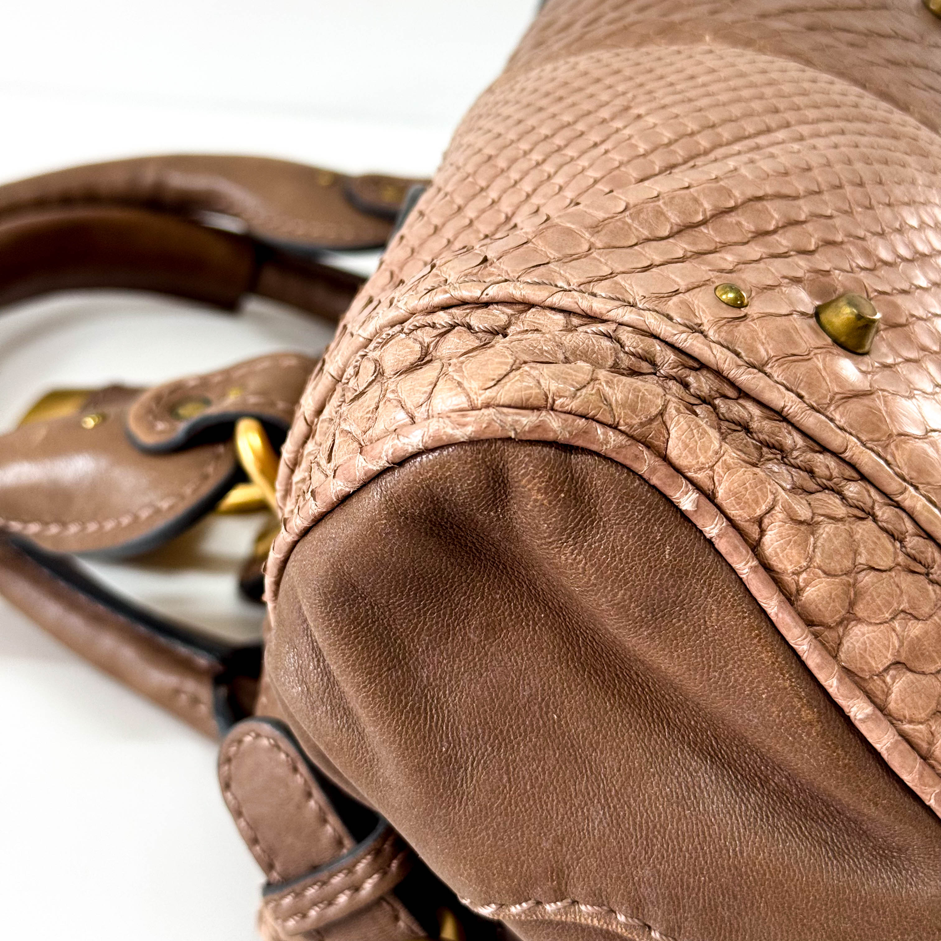 Rare Paddington Brown Leather Shoulder Bag