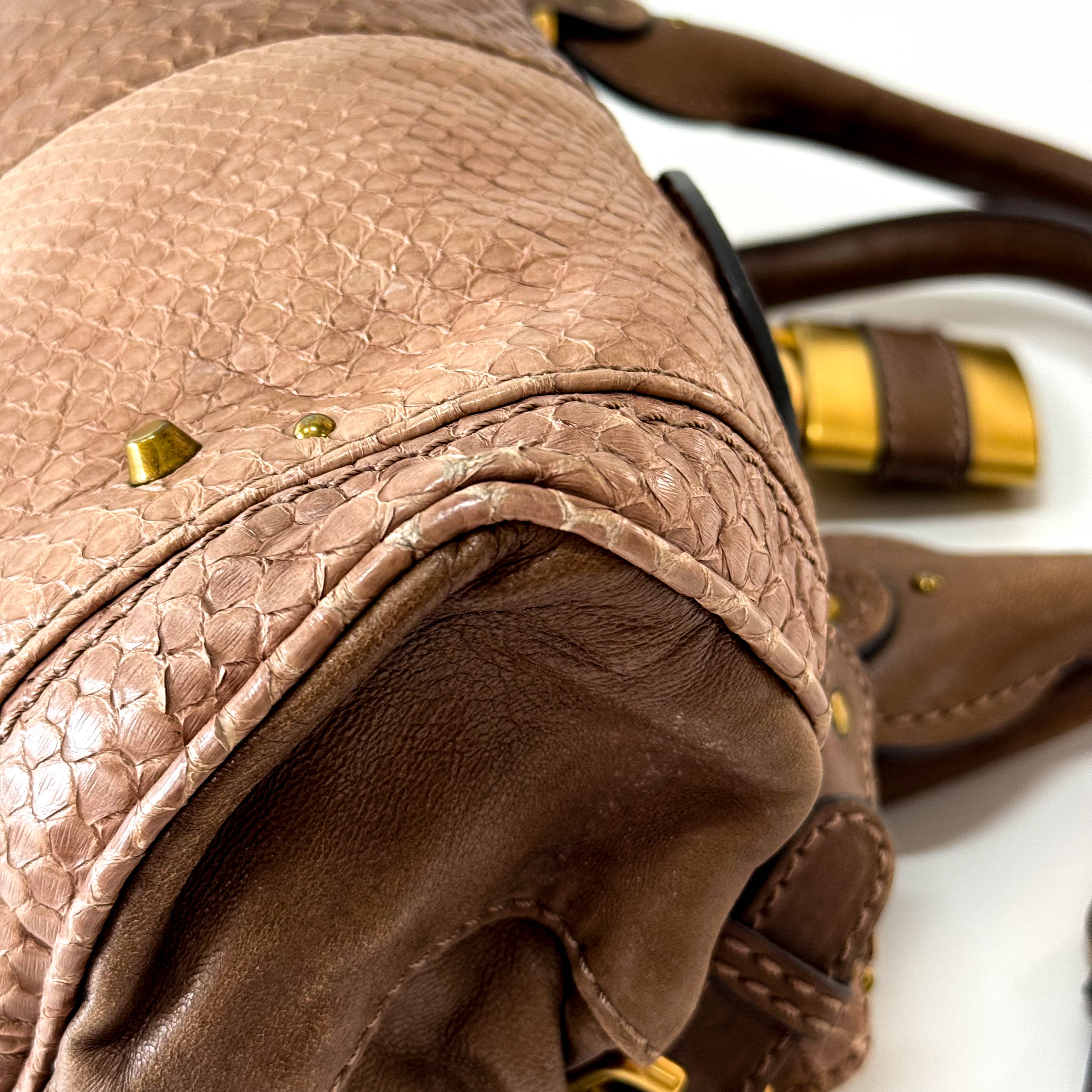 Rare Paddington Brown Leather Shoulder Bag