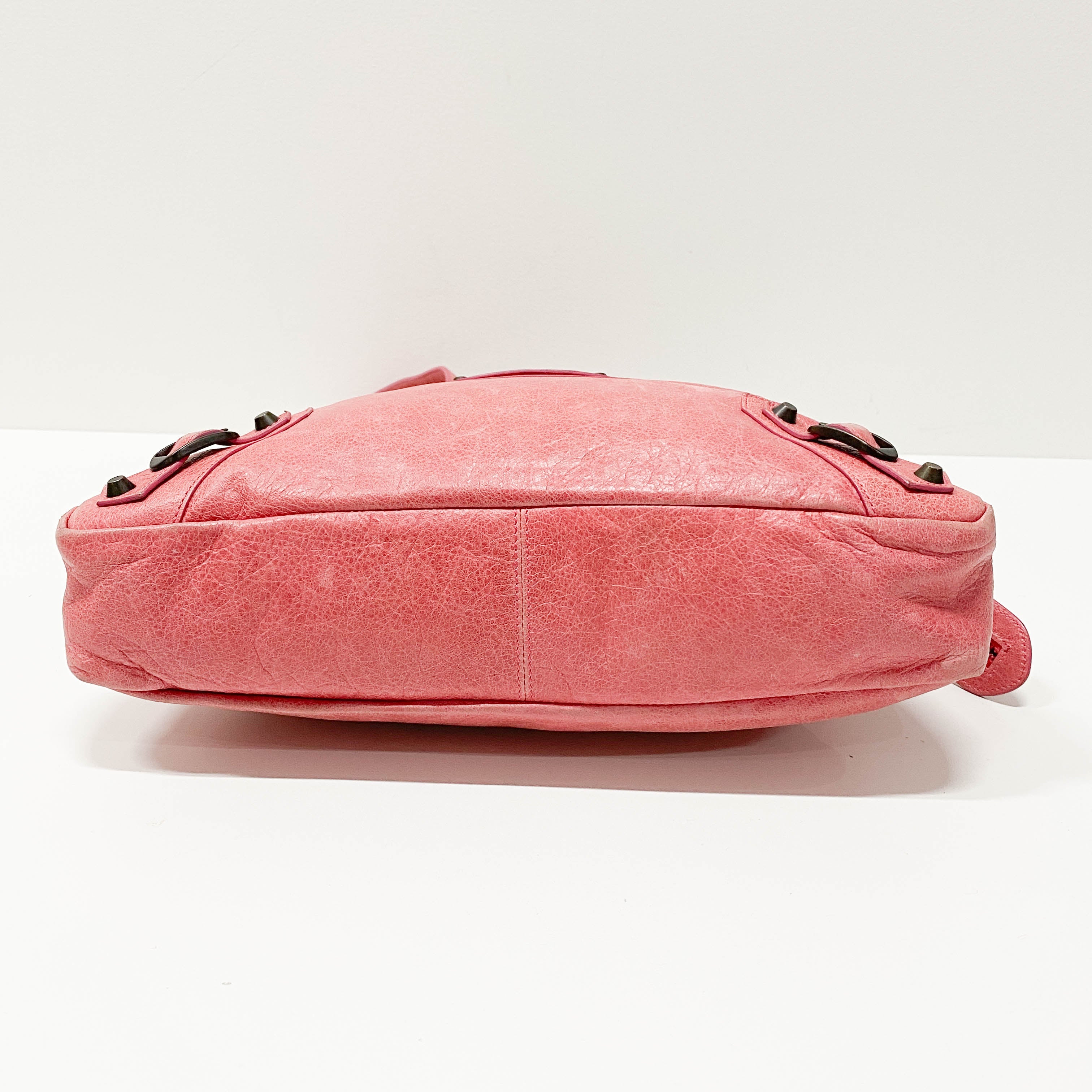 Town Pink Lambskin Two Way Bag