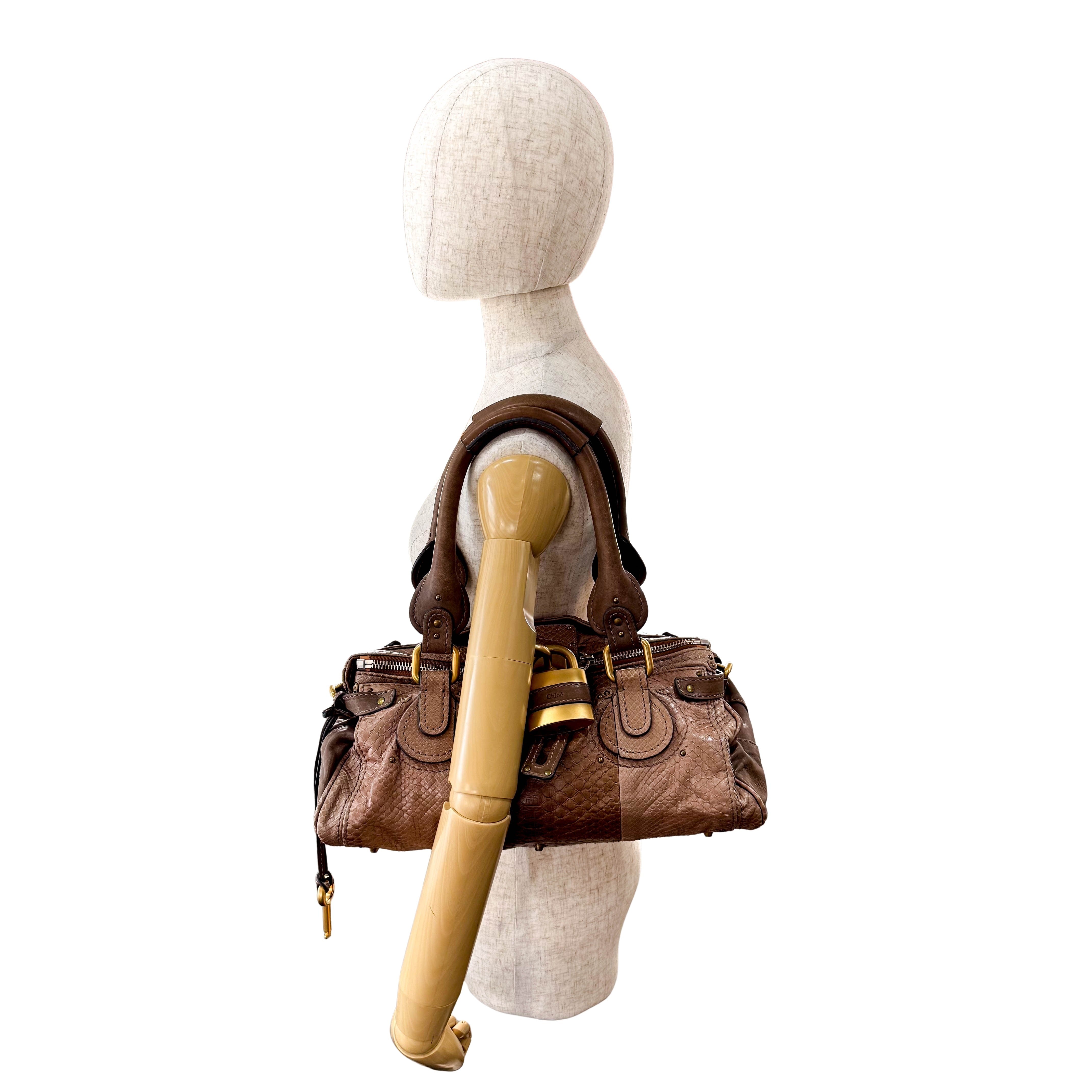 Rare Paddington Brown Leather Shoulder Bag