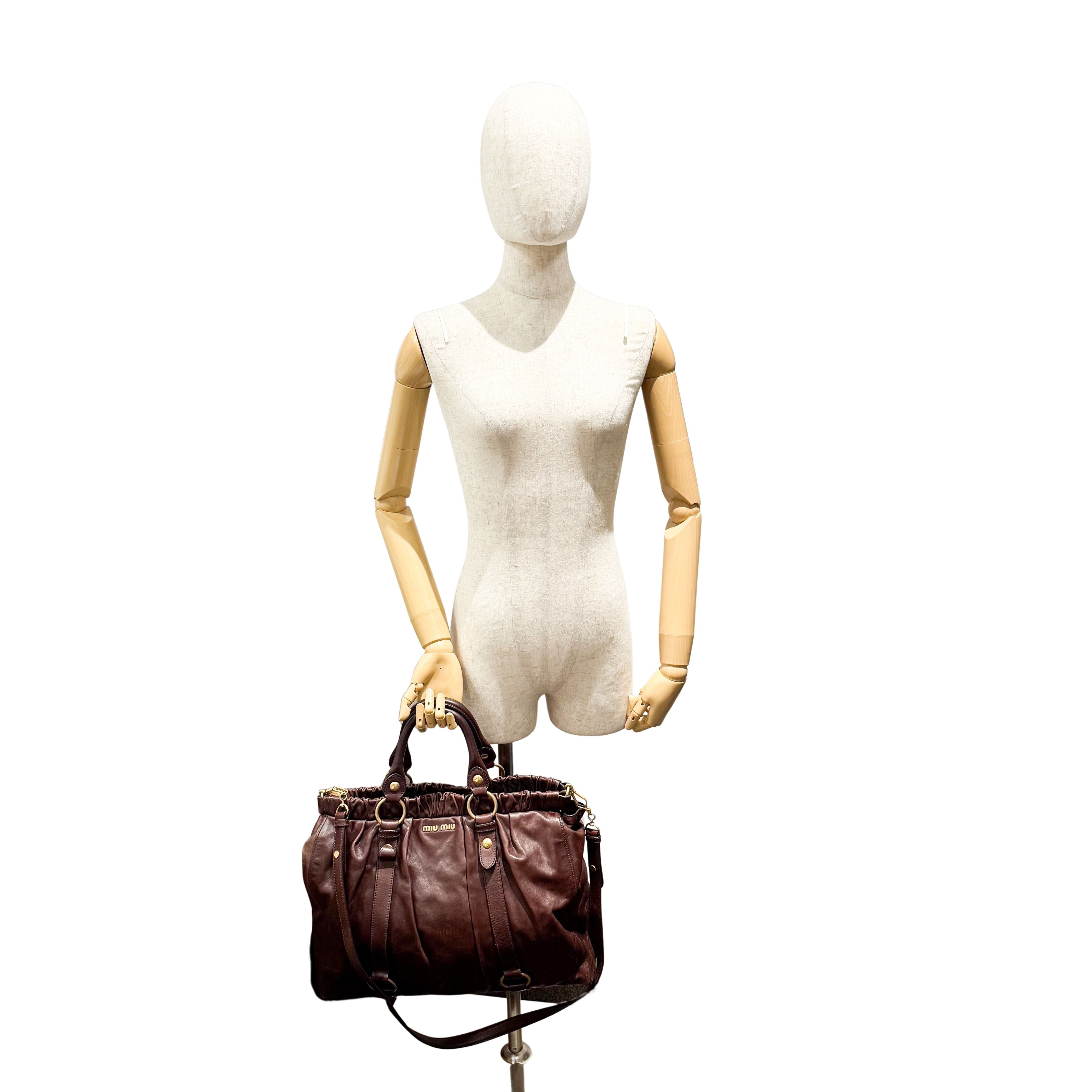 Vitello Brown LM Leather Handbag Shoulder Bag