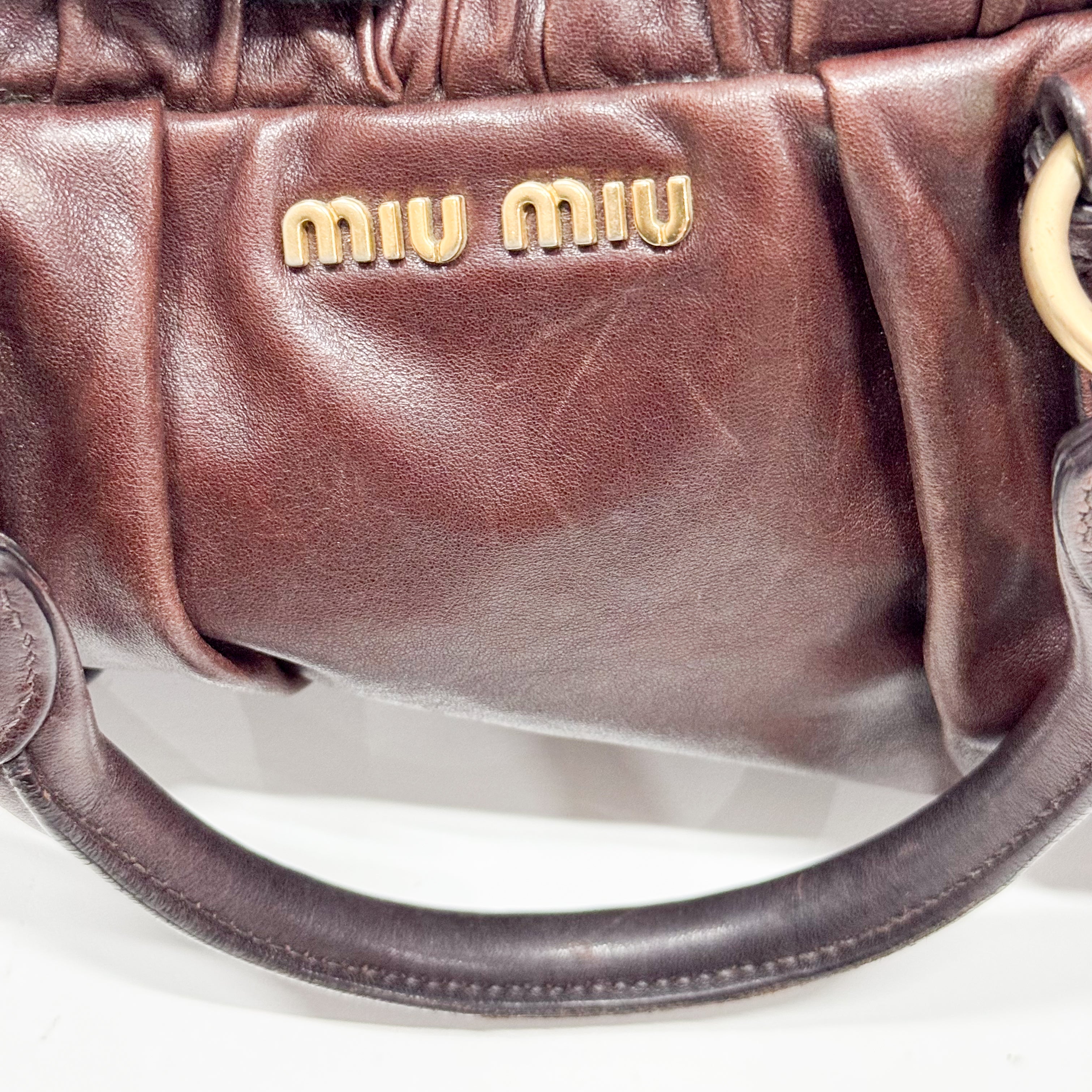 Vitello Brown LM Leather Handbag Shoulder Bag