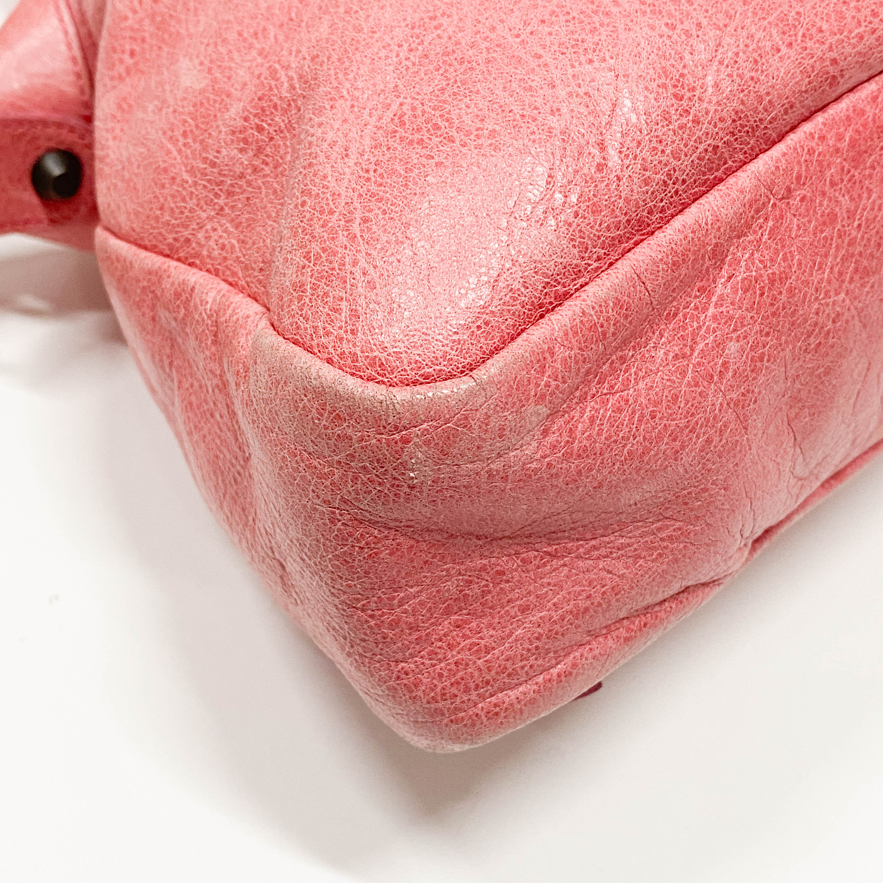 Town Pink Lambskin Two Way Bag