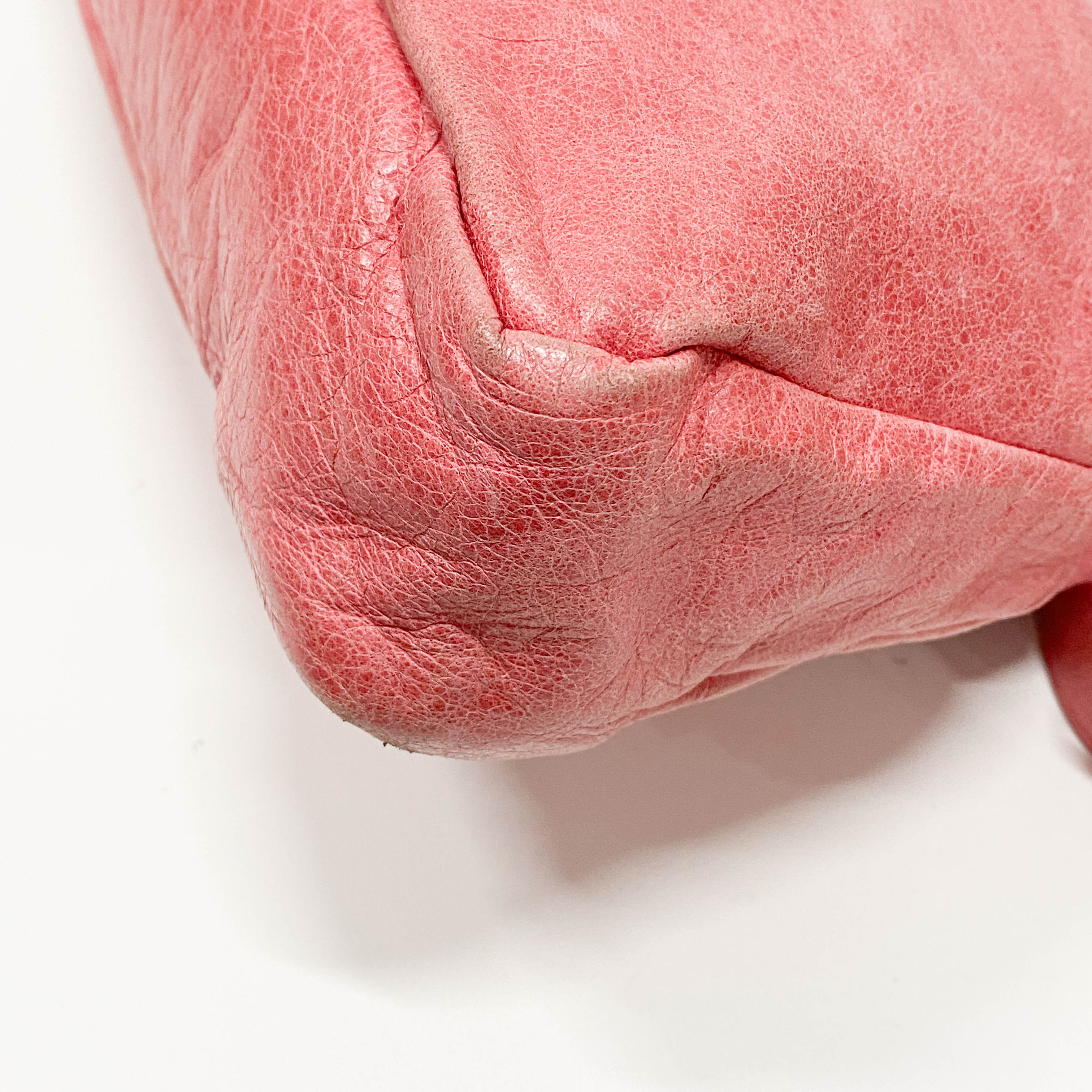 Town Pink Lambskin Two Way Bag