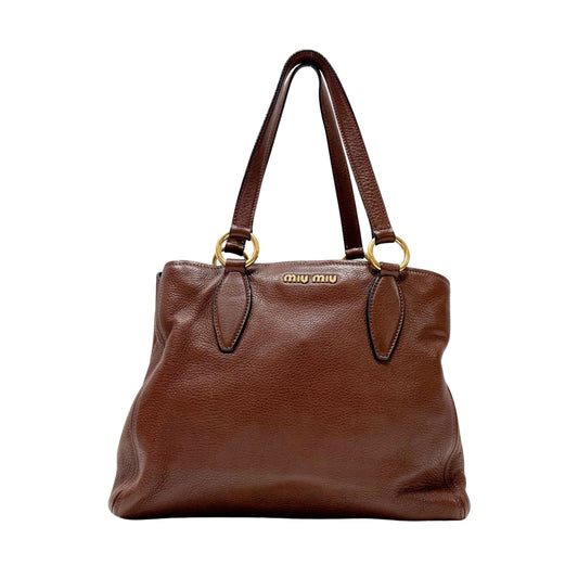 Brown Leather Two Way Bag