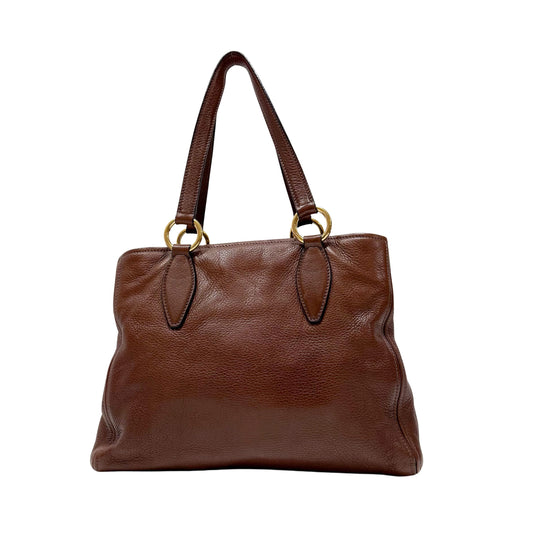 Brown Leather Two Way Bag