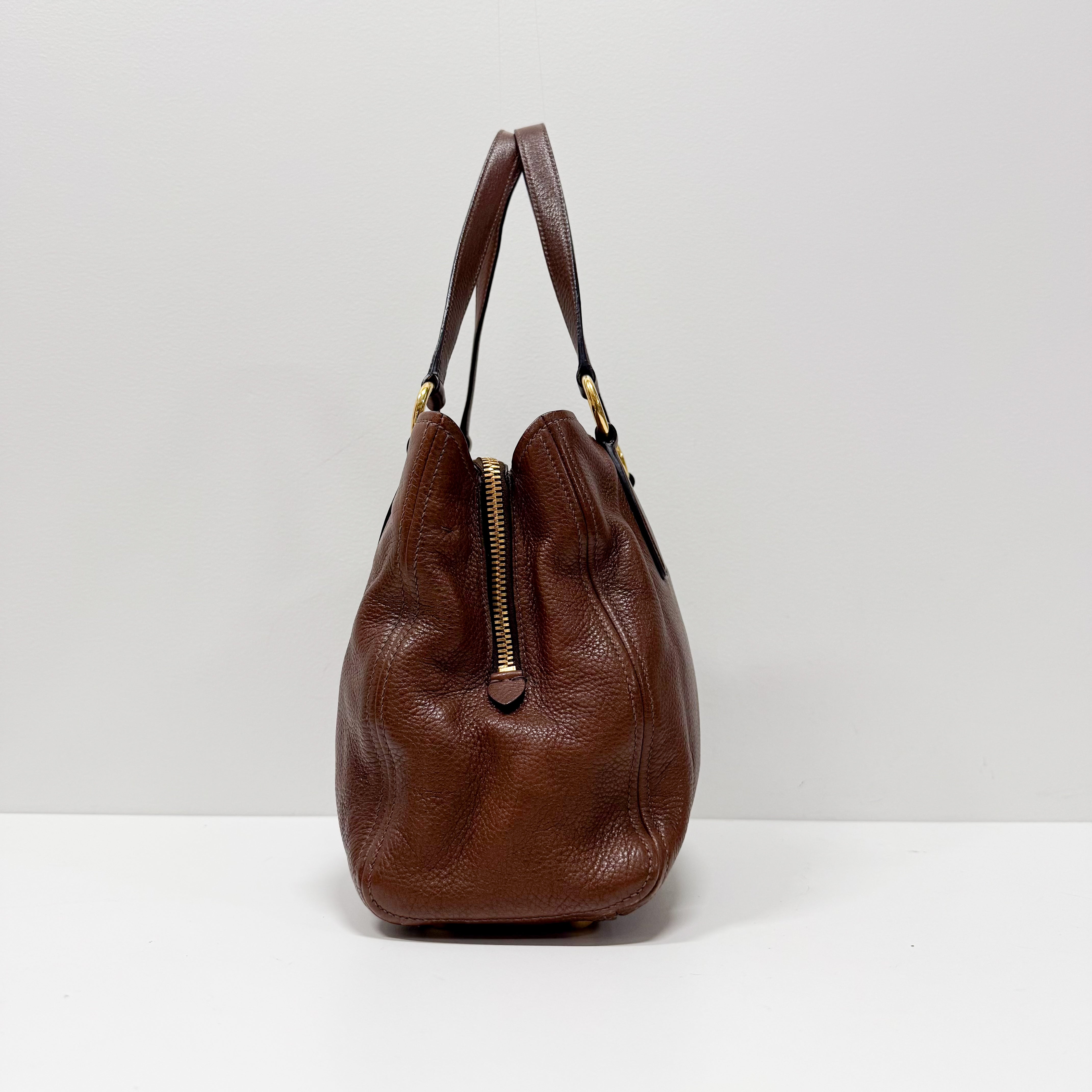 Brown Leather Two Way Bag