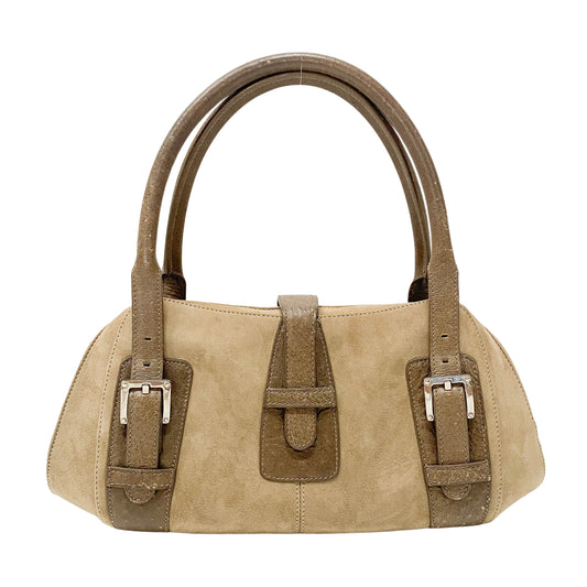 Brown Ostrich Leather Handbag