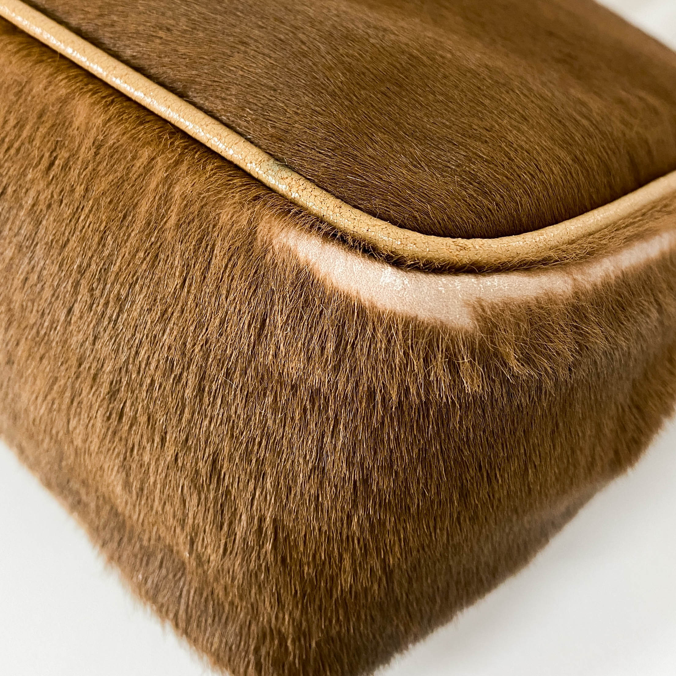 Brown Ponyhair Leather Shoulder Bag