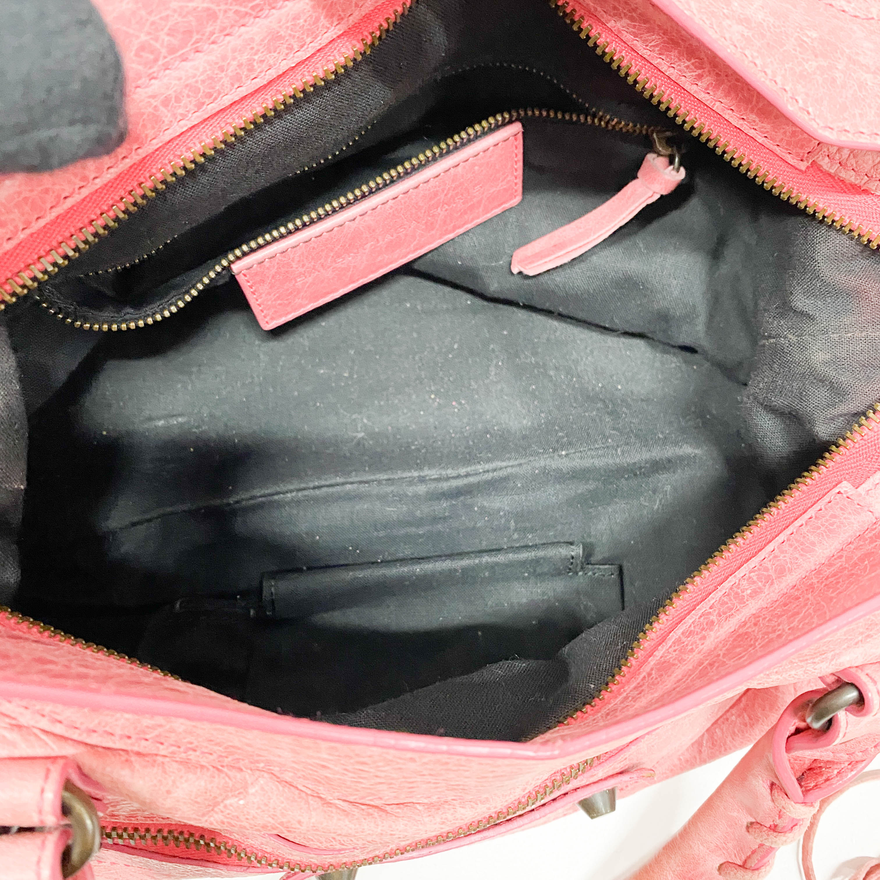 Town Pink Lambskin Two Way Bag