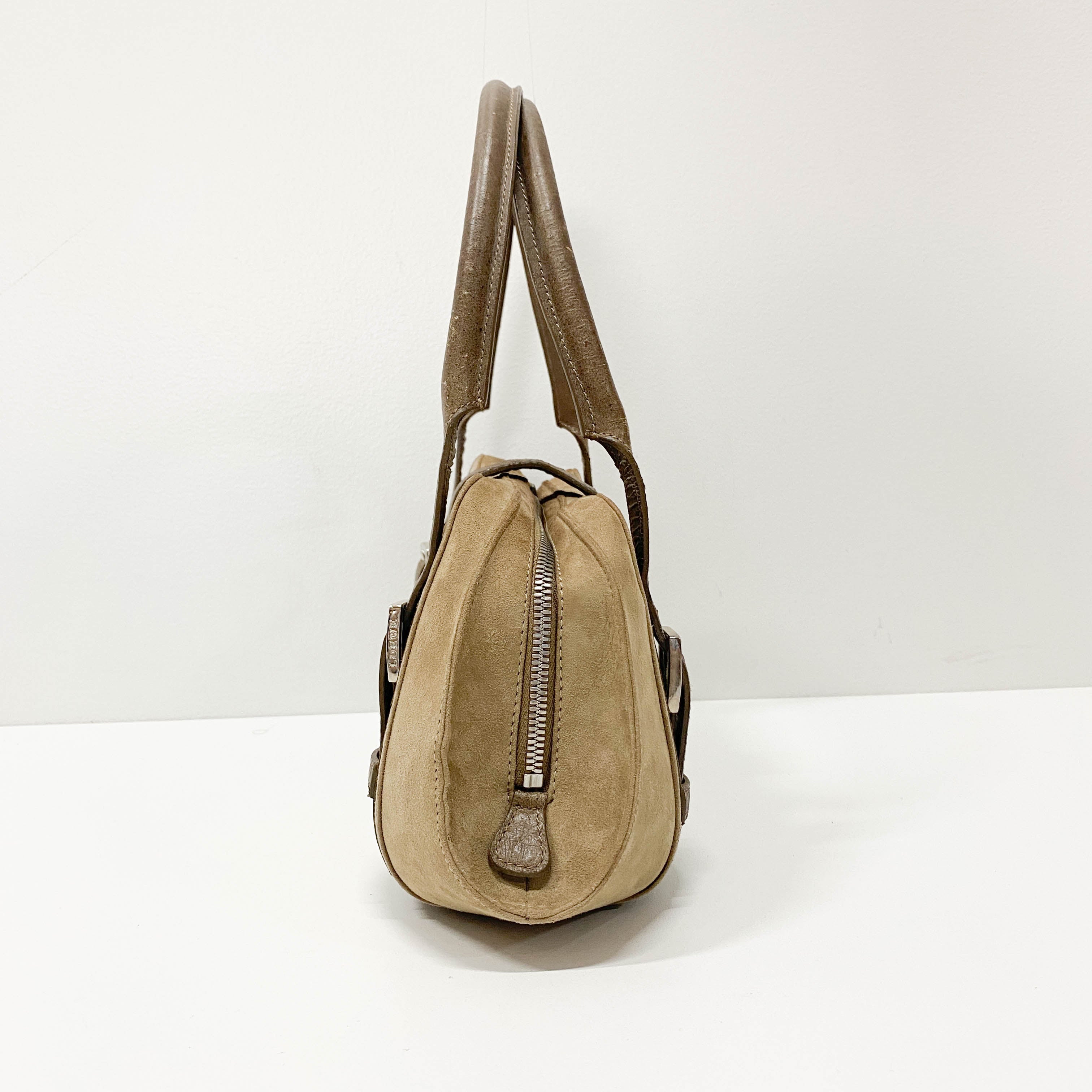 Brown Ostrich Leather Handbag