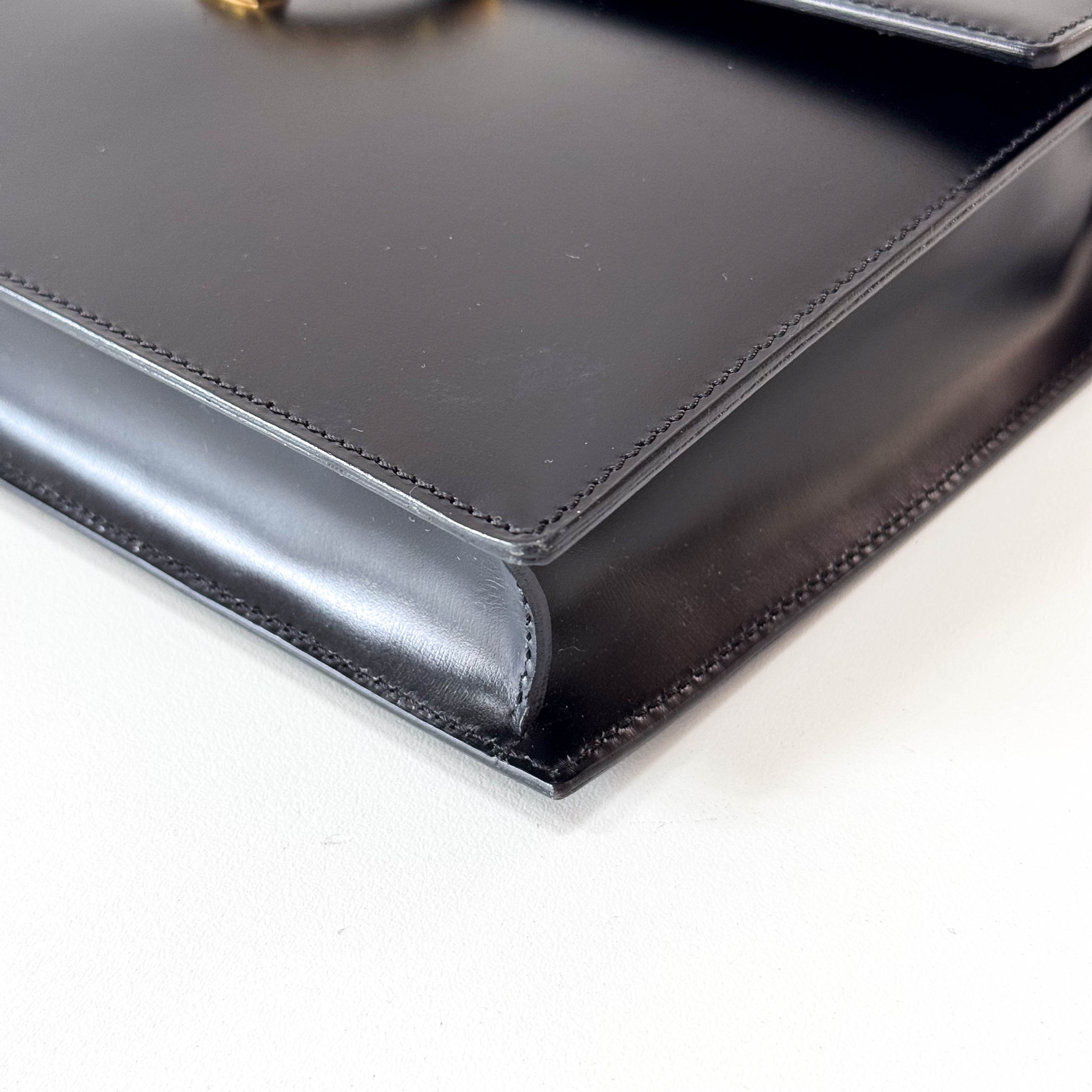 Panthère Black Leather Shoulder Bag