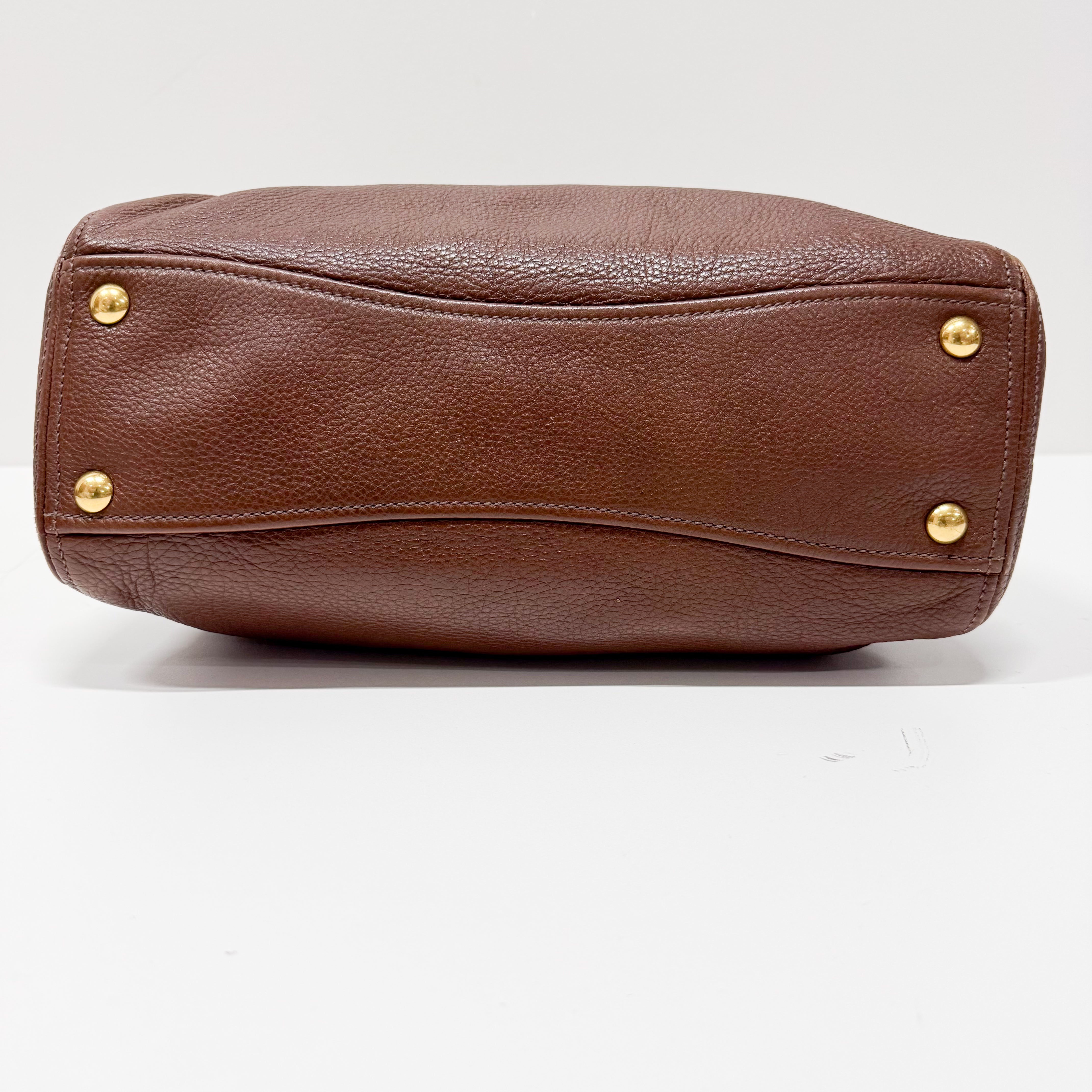 Brown Leather Two Way Bag