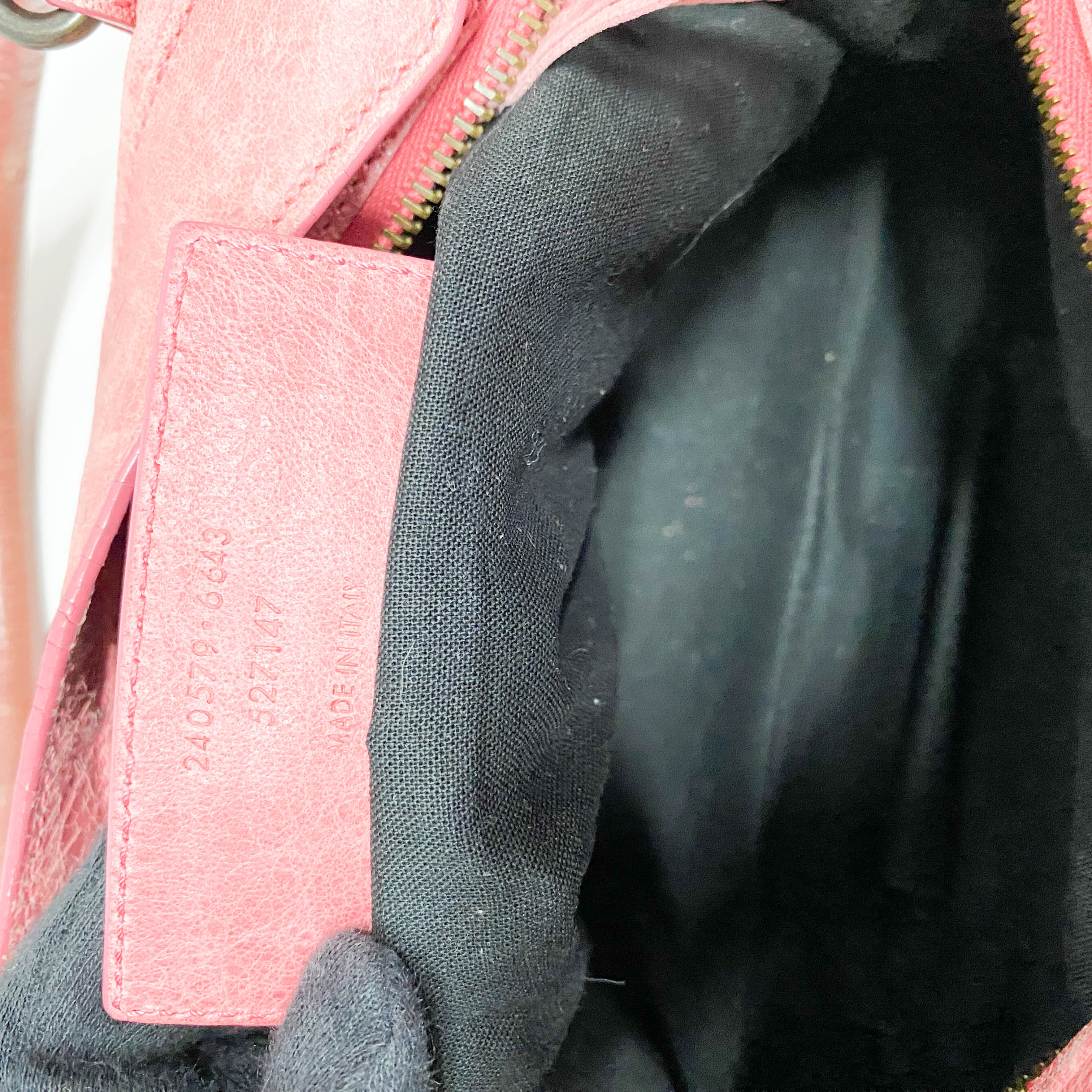 Town Pink Lambskin Two Way Bag