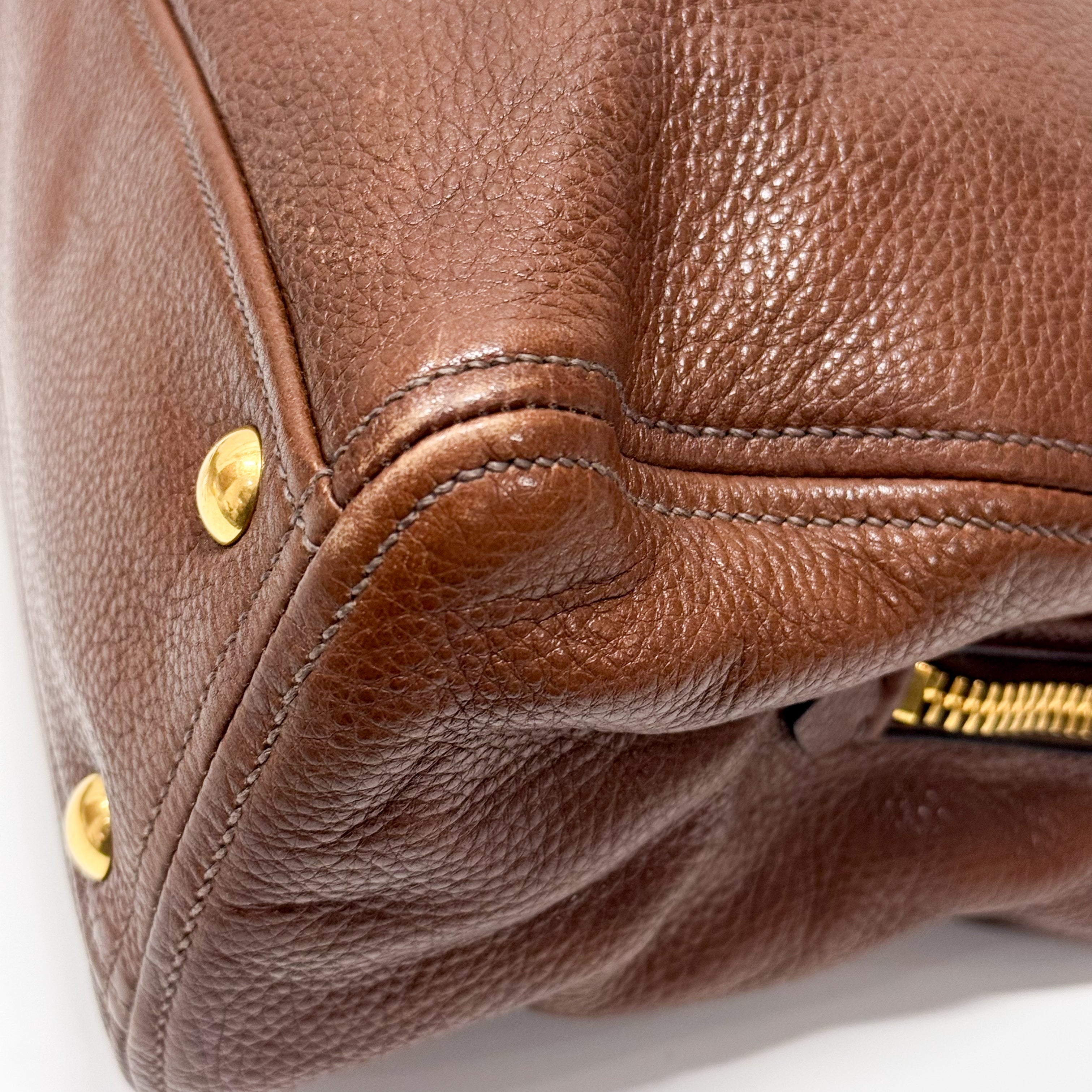 Brown Leather Two Way Bag