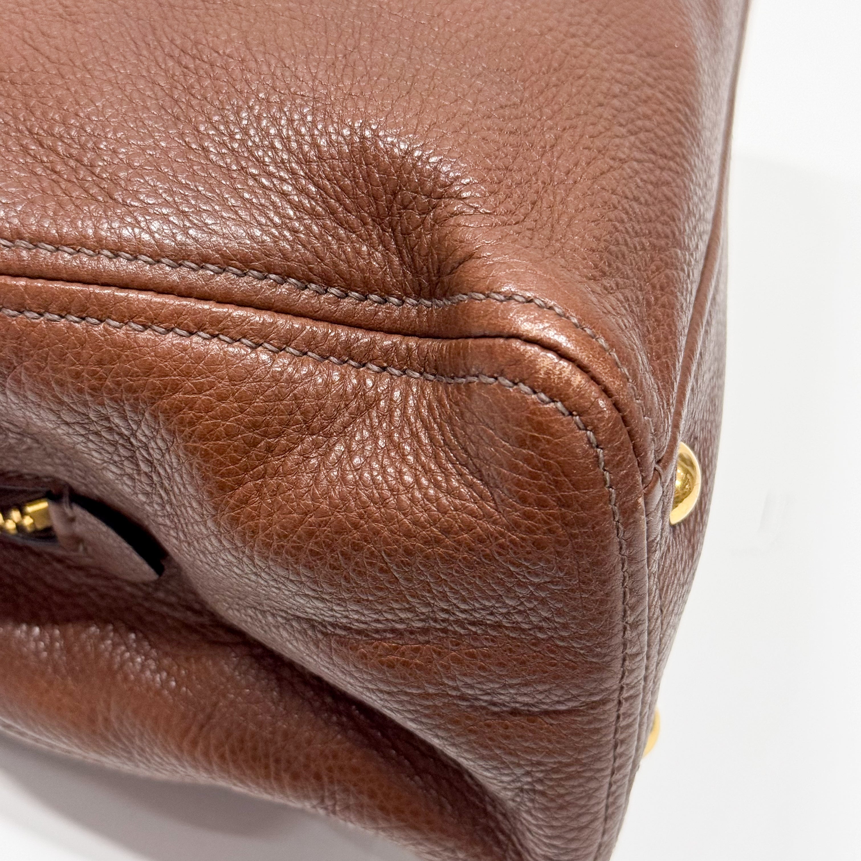 Brown Leather Two Way Bag