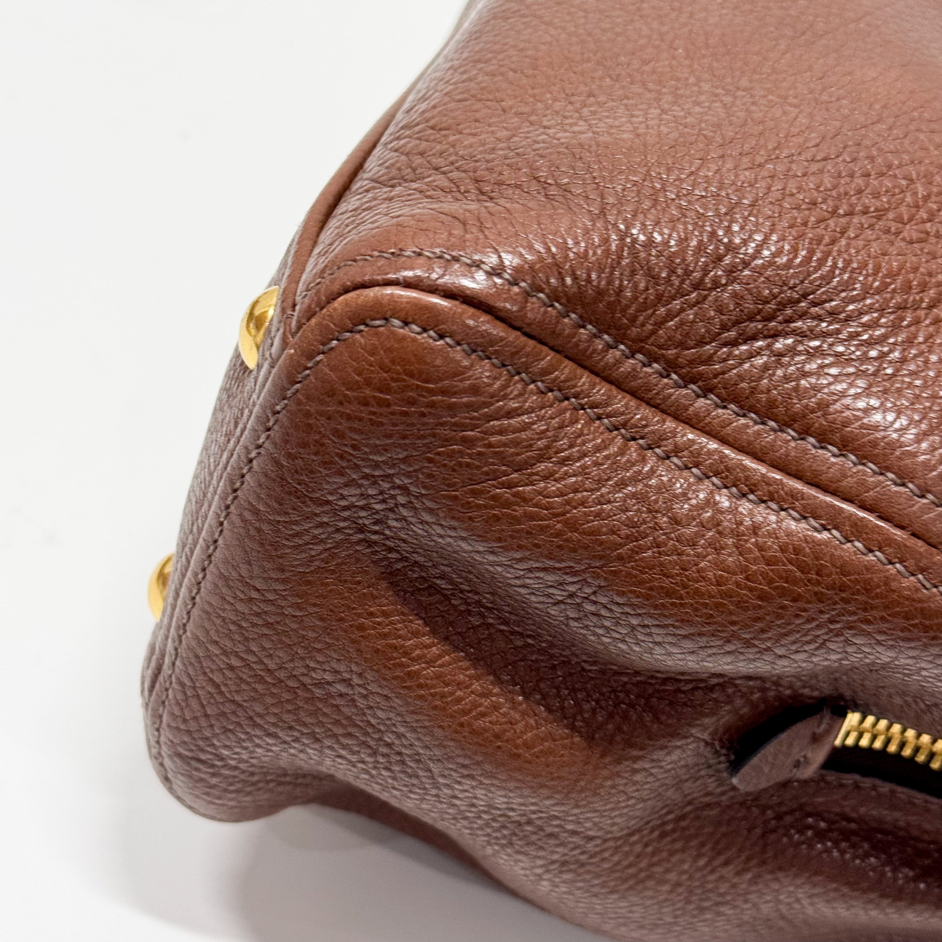 Brown Leather Two Way Bag