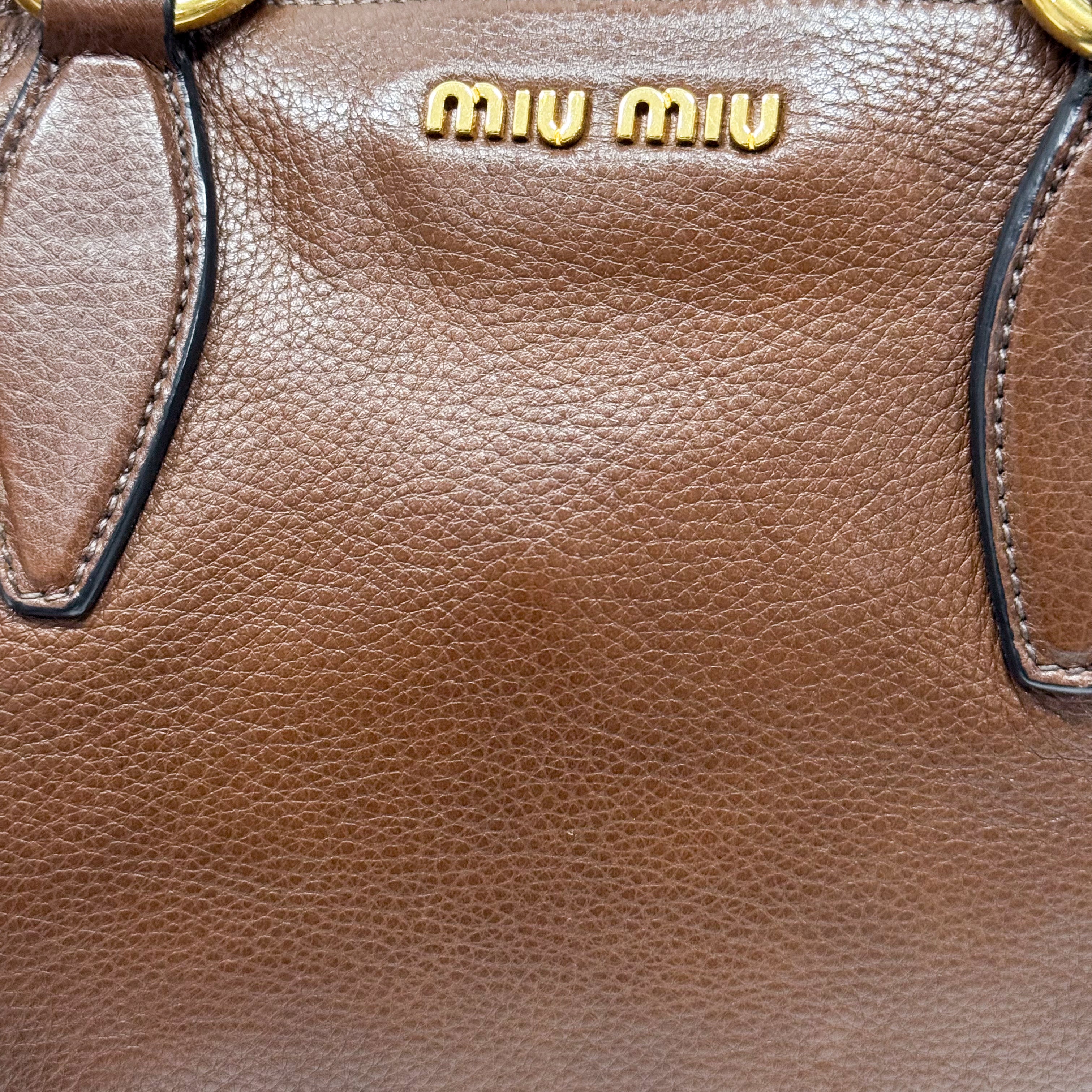 Brown Leather Two Way Bag