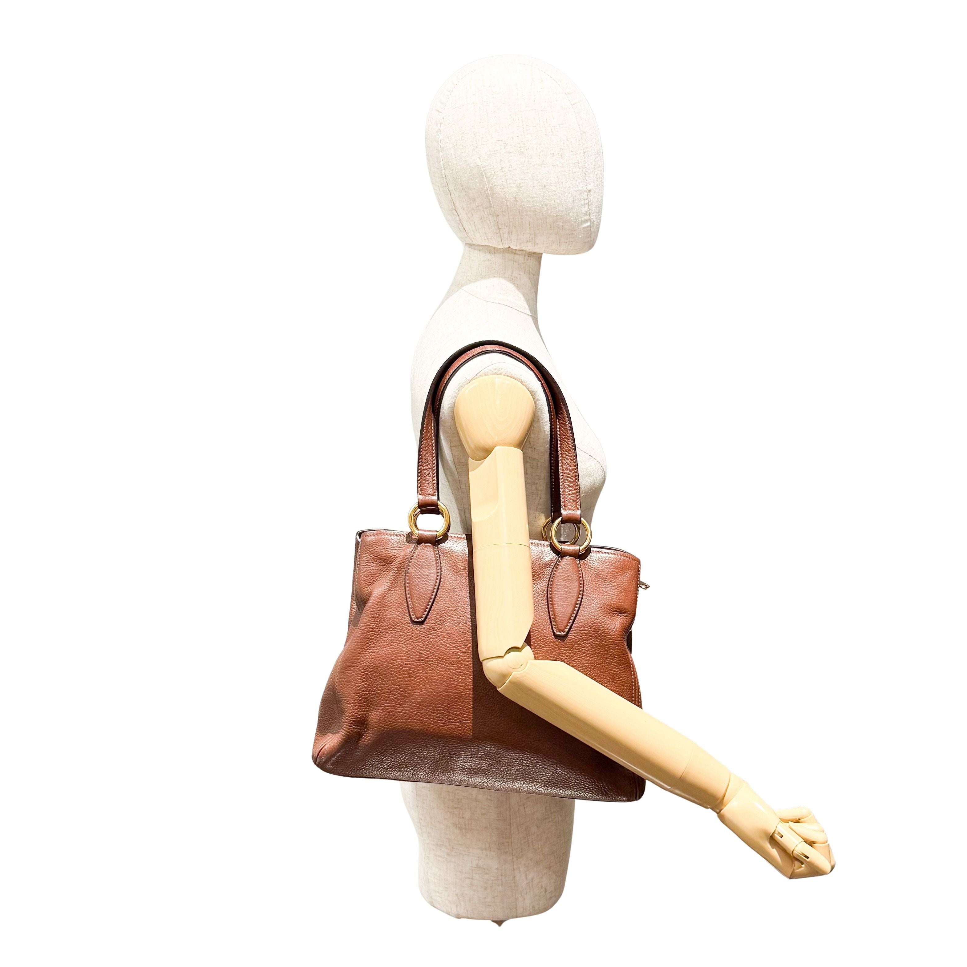 Brown Leather Two Way Bag