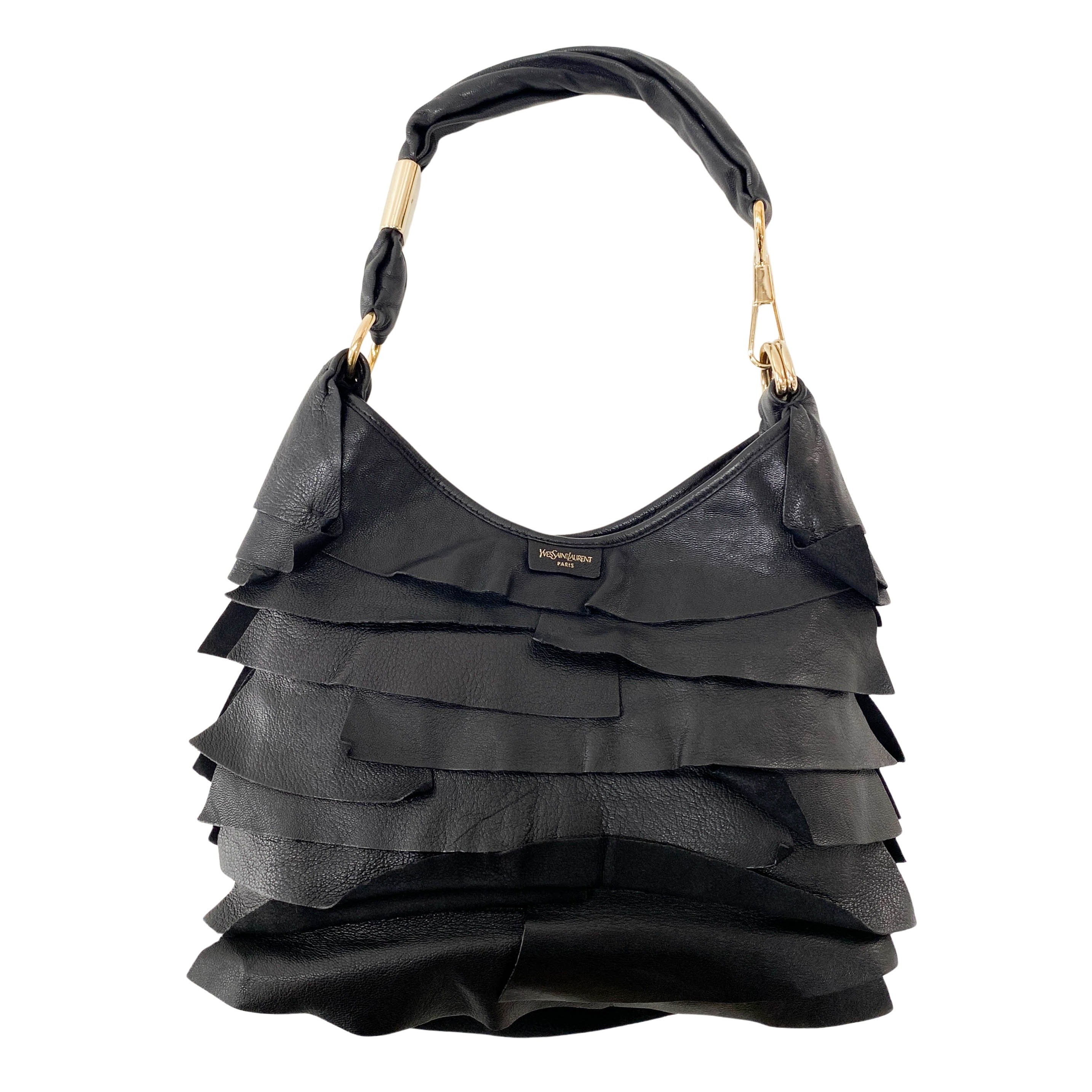 Yves Saint Laurent Tropez Ruffle Shoulder Bag