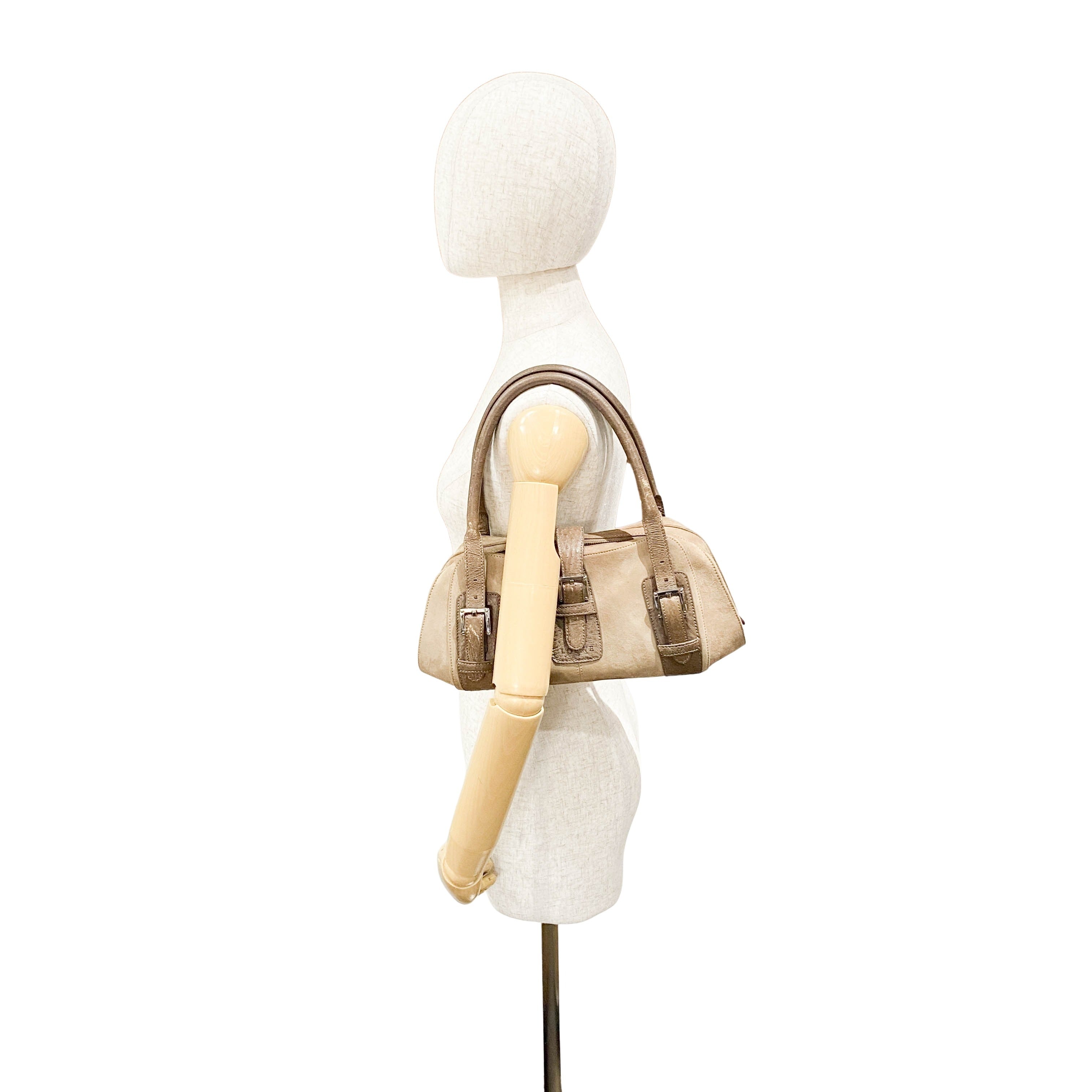 Brown Ostrich Leather Handbag