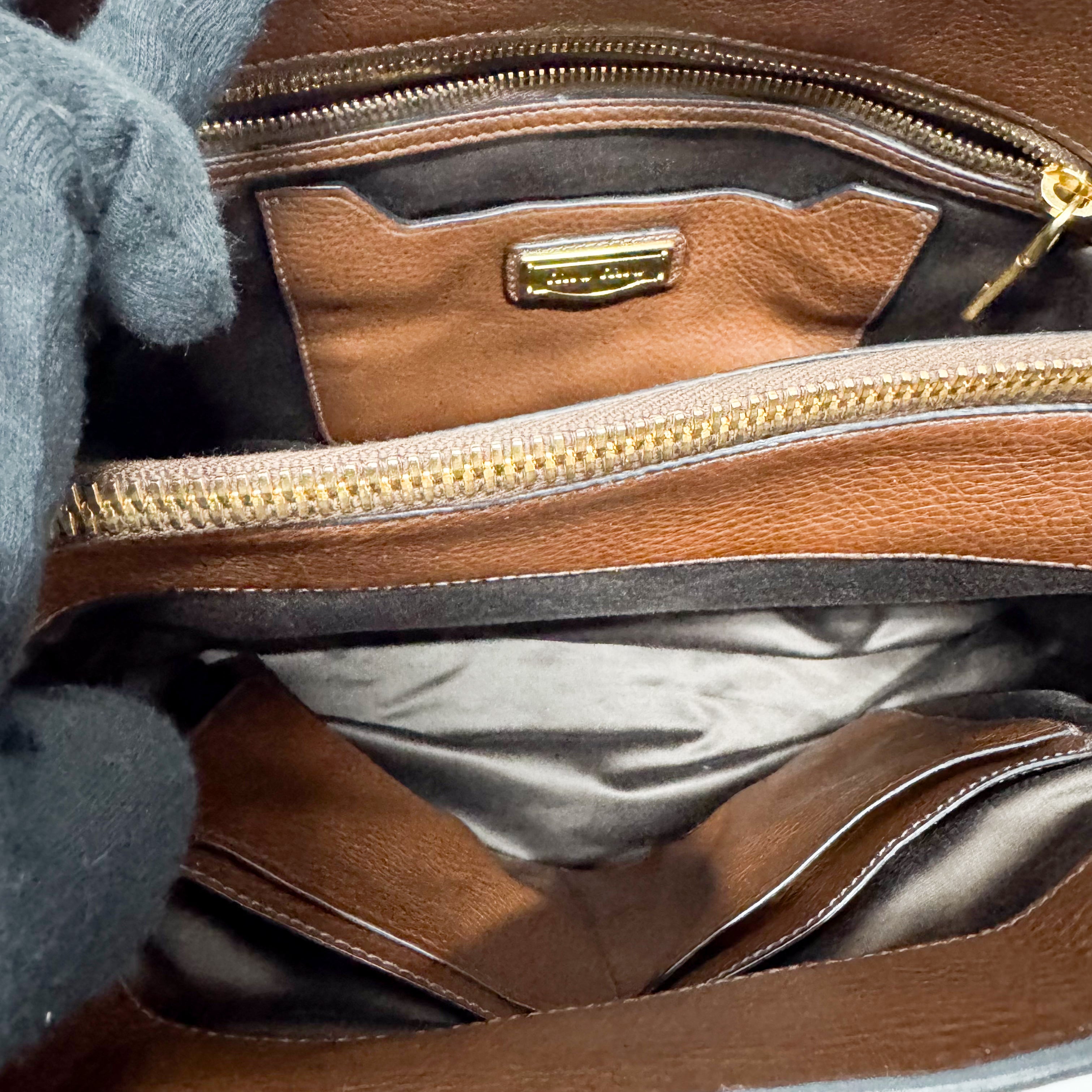 Brown Leather Two Way Bag