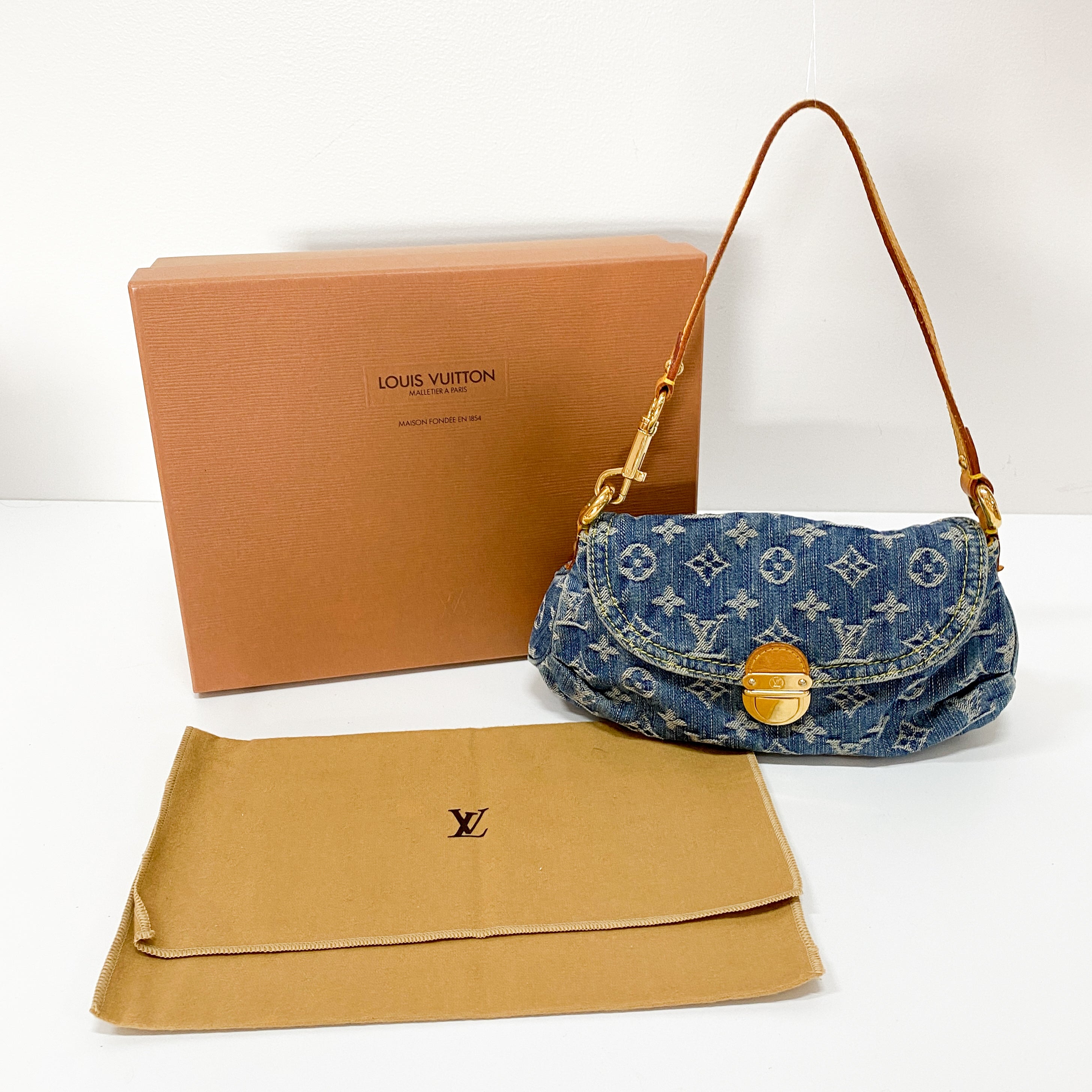 Monogram Pleaty Blue Denim