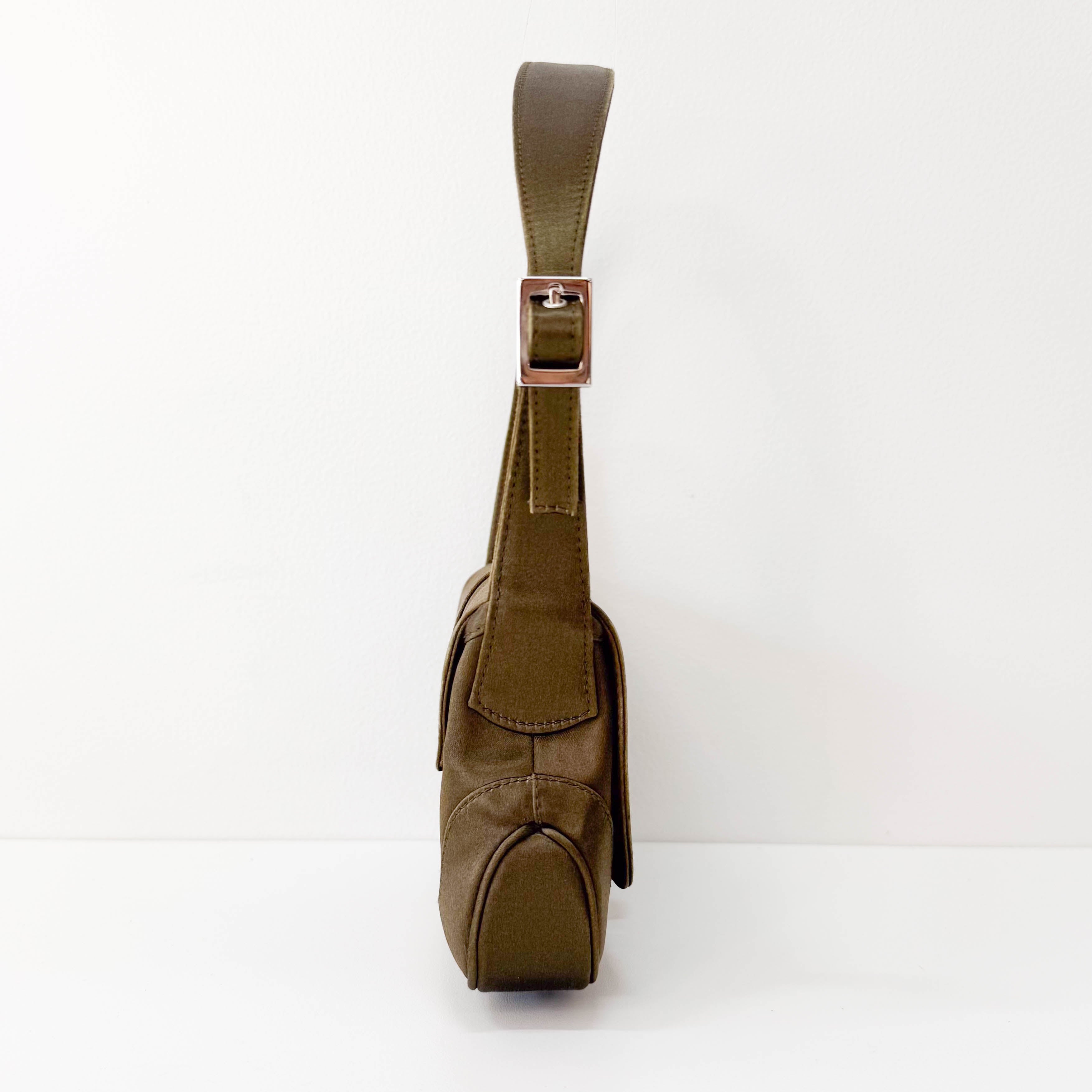 Mini Khaki Satin Jackie Bag