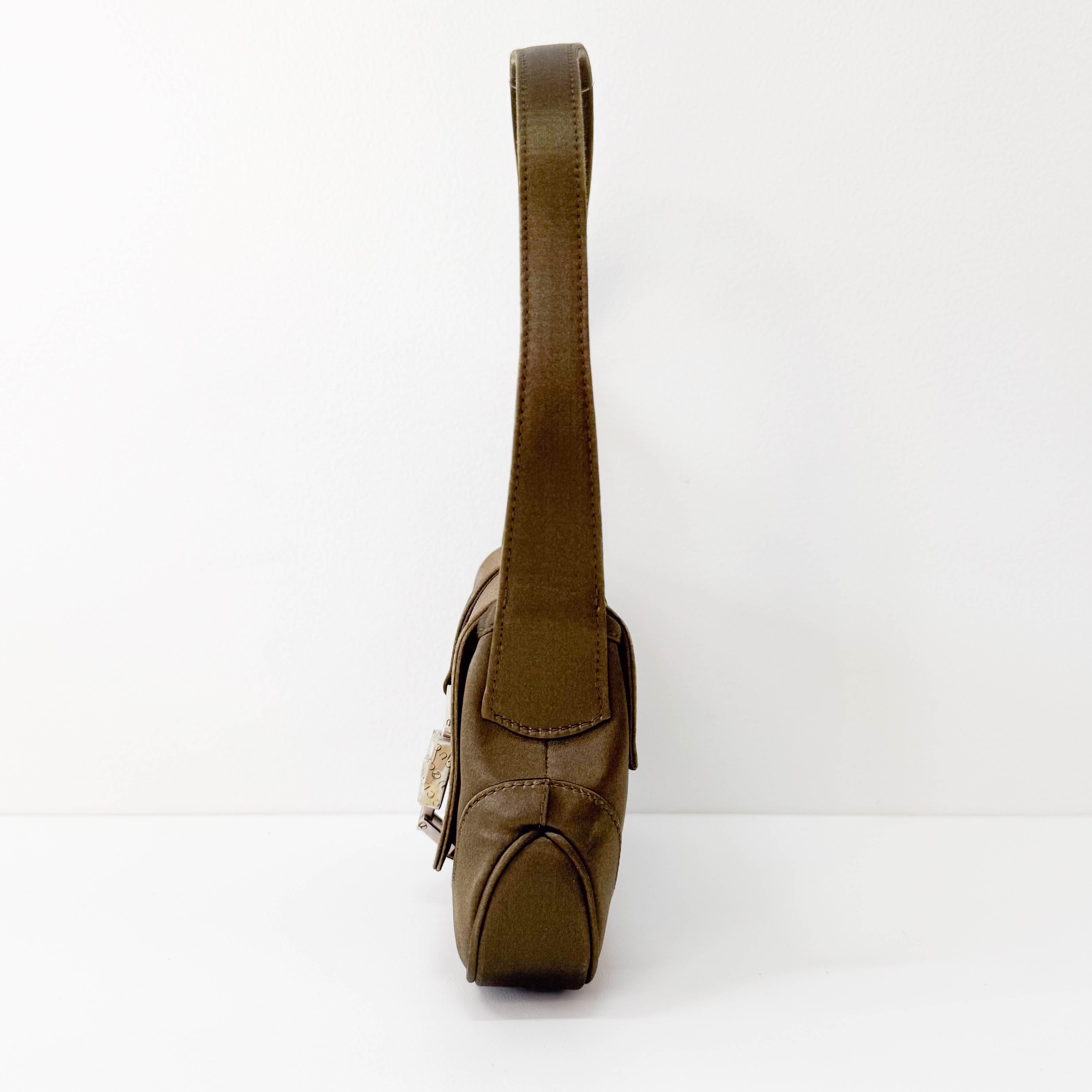 Mini Khaki Satin Jackie Bag