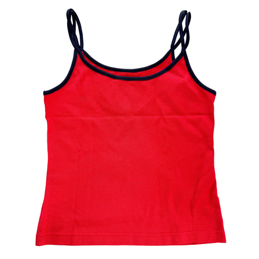 Dior Sports M Size Red Cotton Tank Top