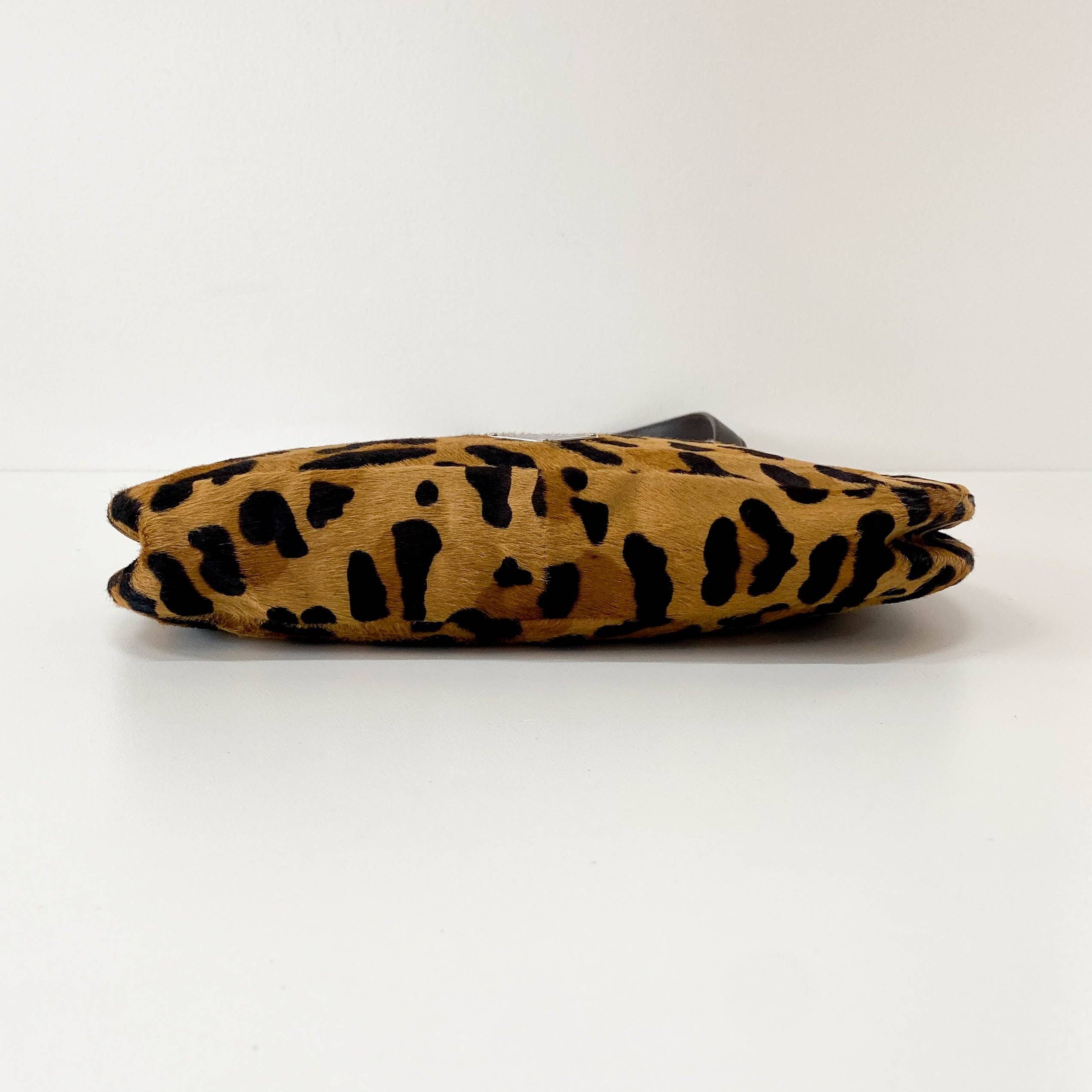 Leopard Print Pony Hair Shoulder Bag
