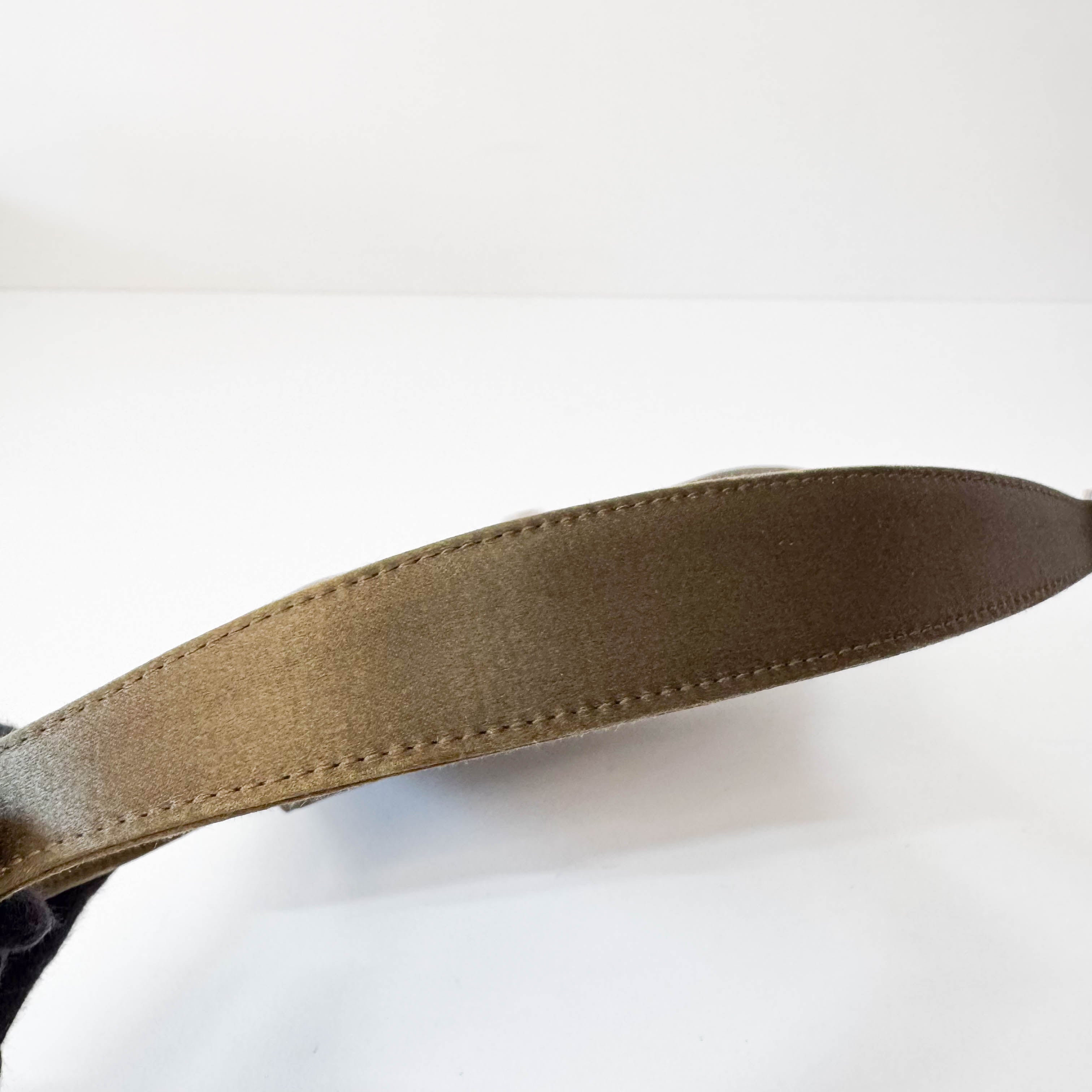 Mini Khaki Satin Jackie Bag