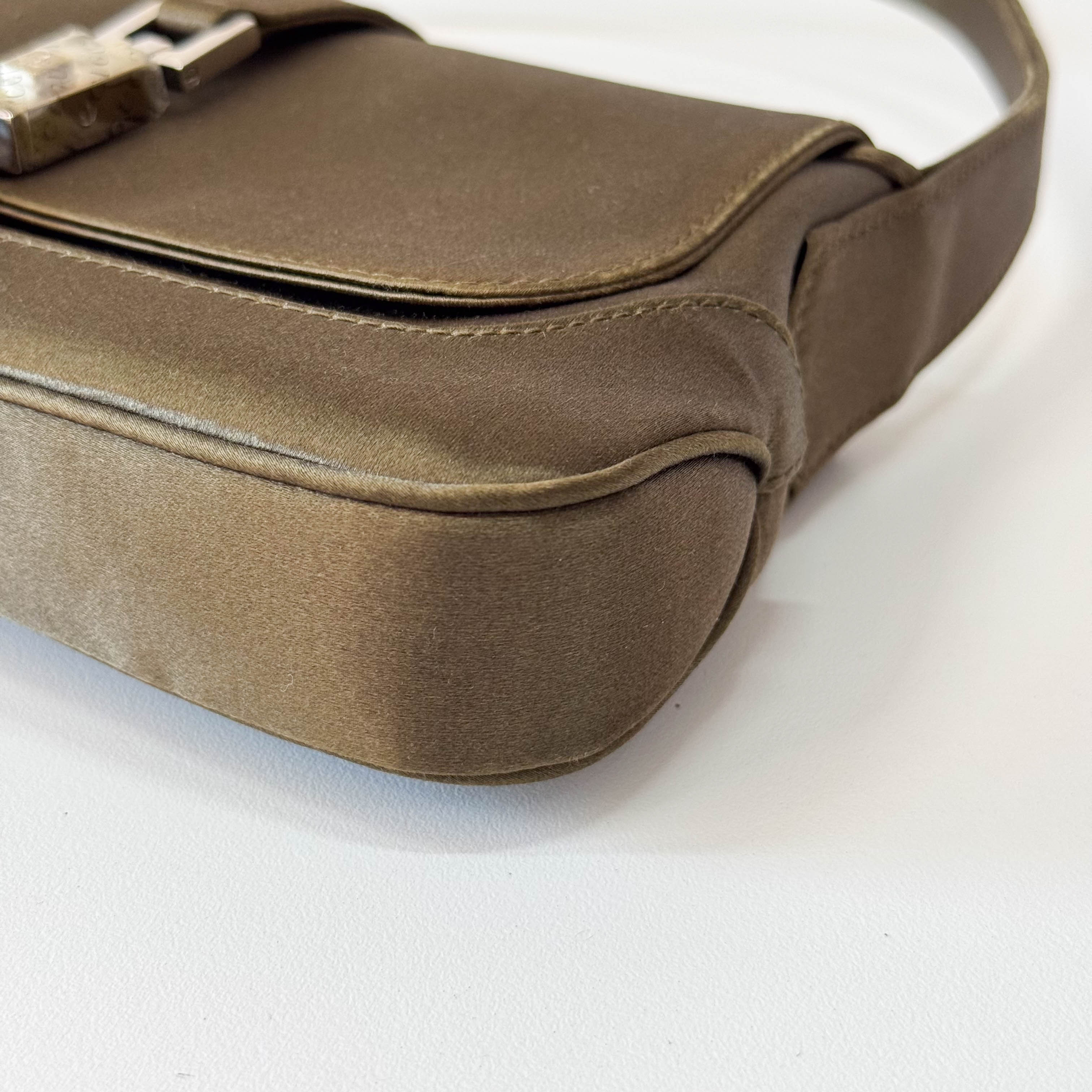 Mini Khaki Satin Jackie Bag