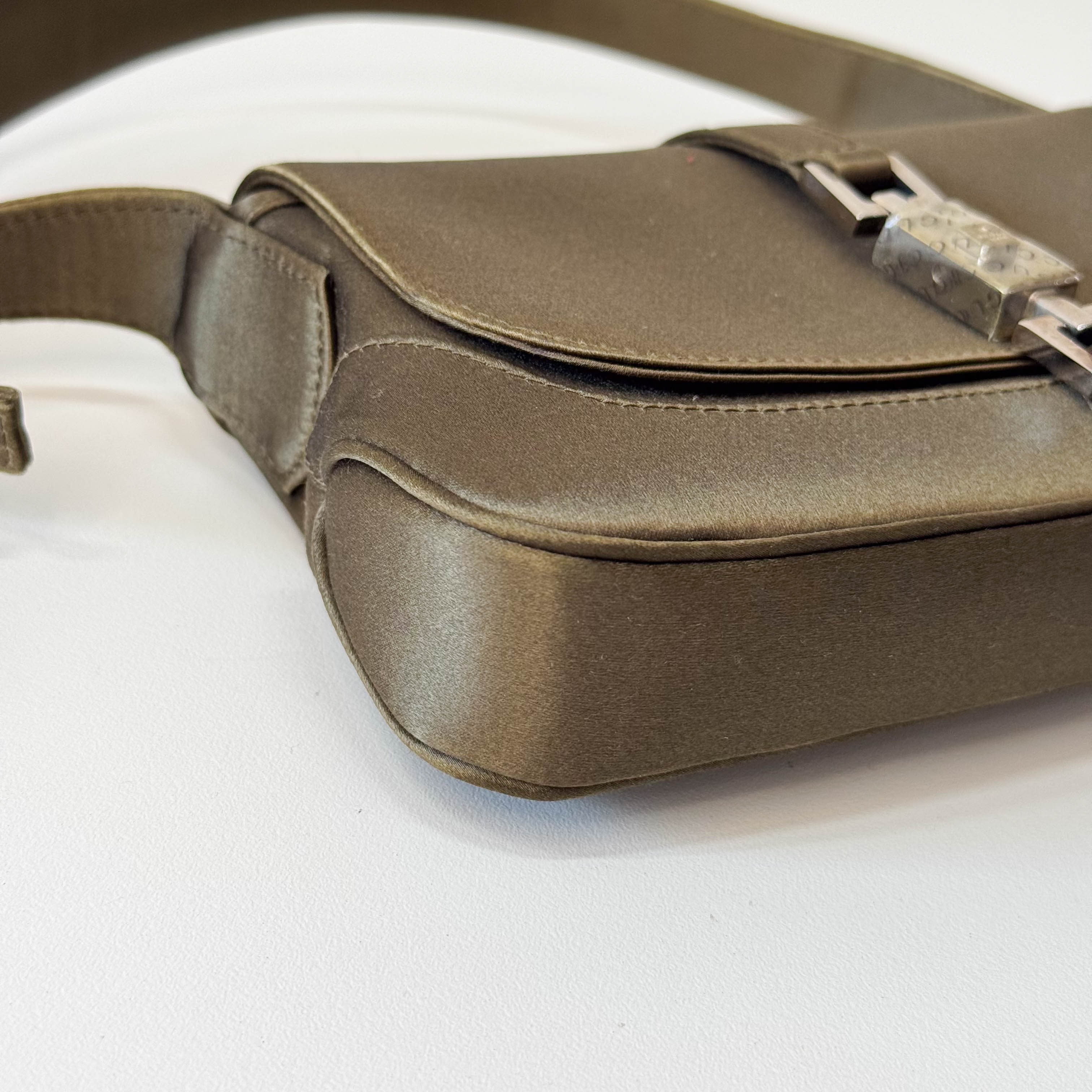 Mini Khaki Satin Jackie Bag