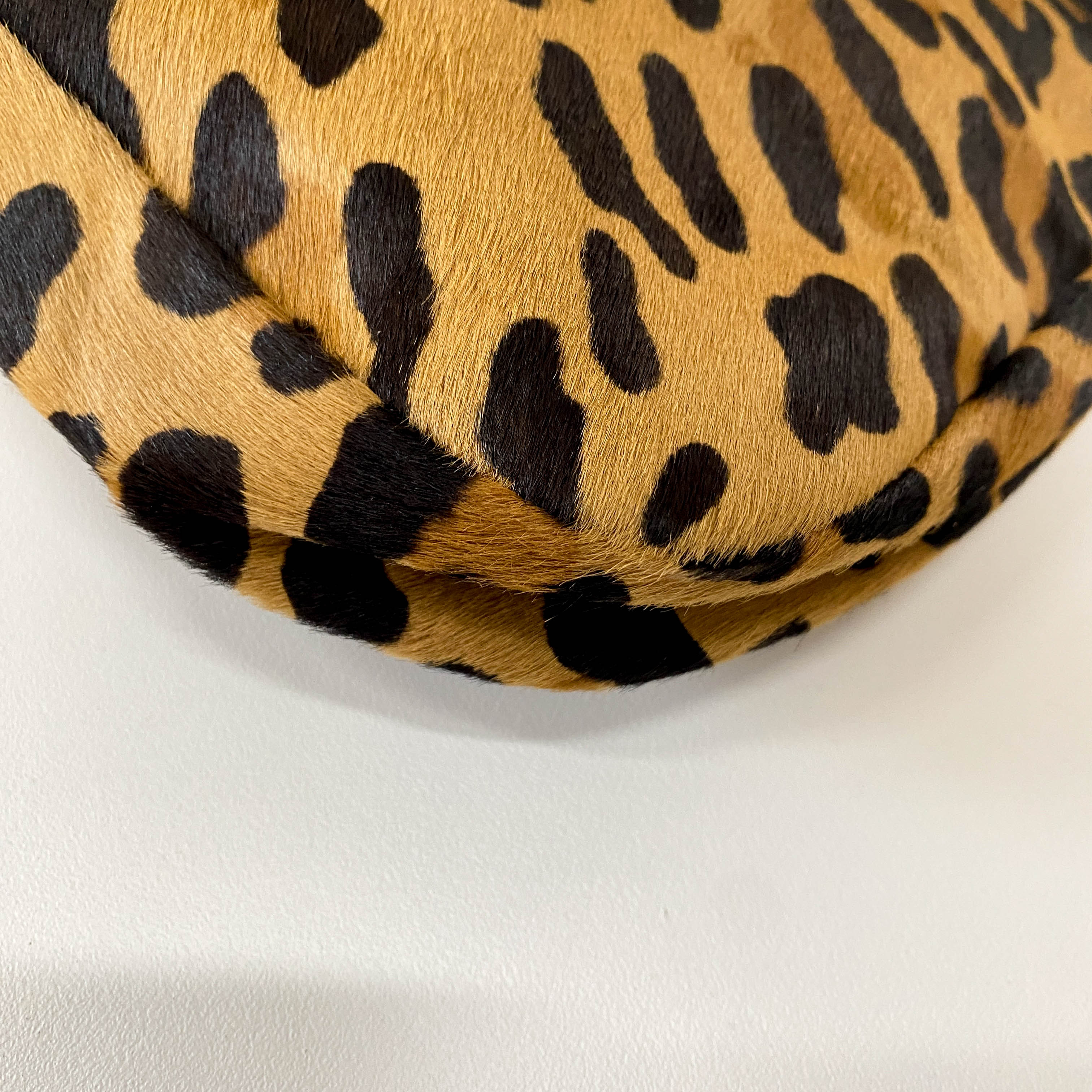 Leopard Print Pony Hair Shoulder Bag